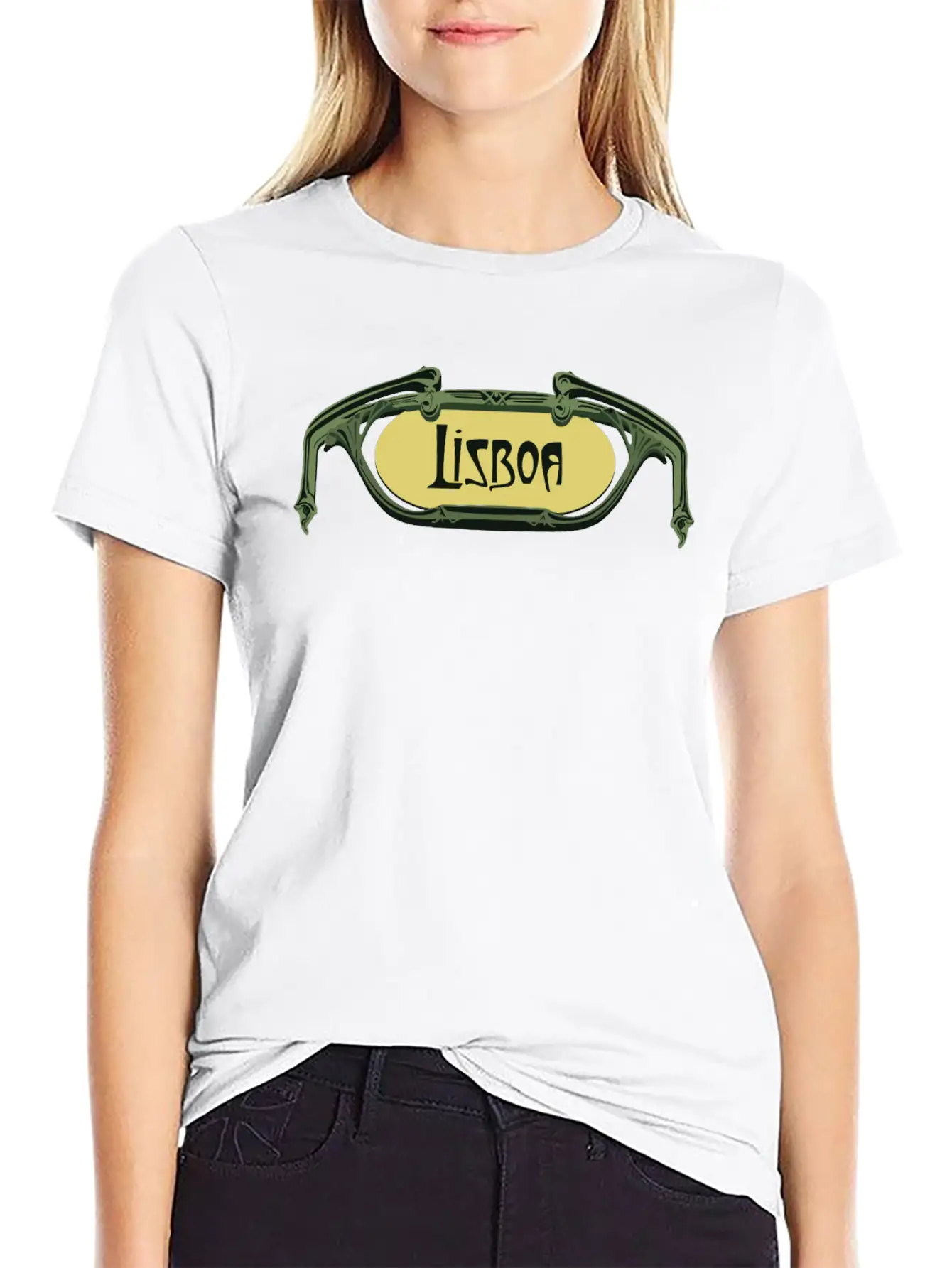 Lisboa Art Nouveau Essential Unisex Summer Tee – Soft Cotton Casual Fit