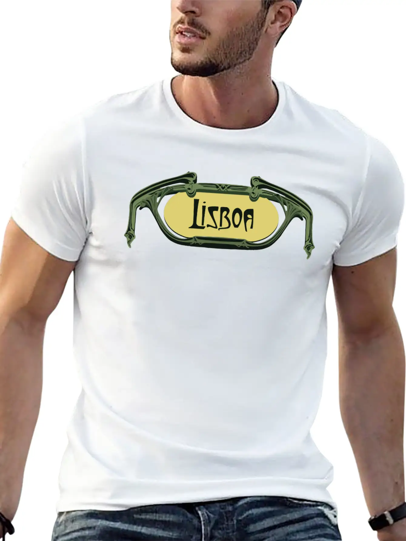 Lisboa Art Nouveau Essential Unisex Summer Tee – Soft Cotton Casual Fit