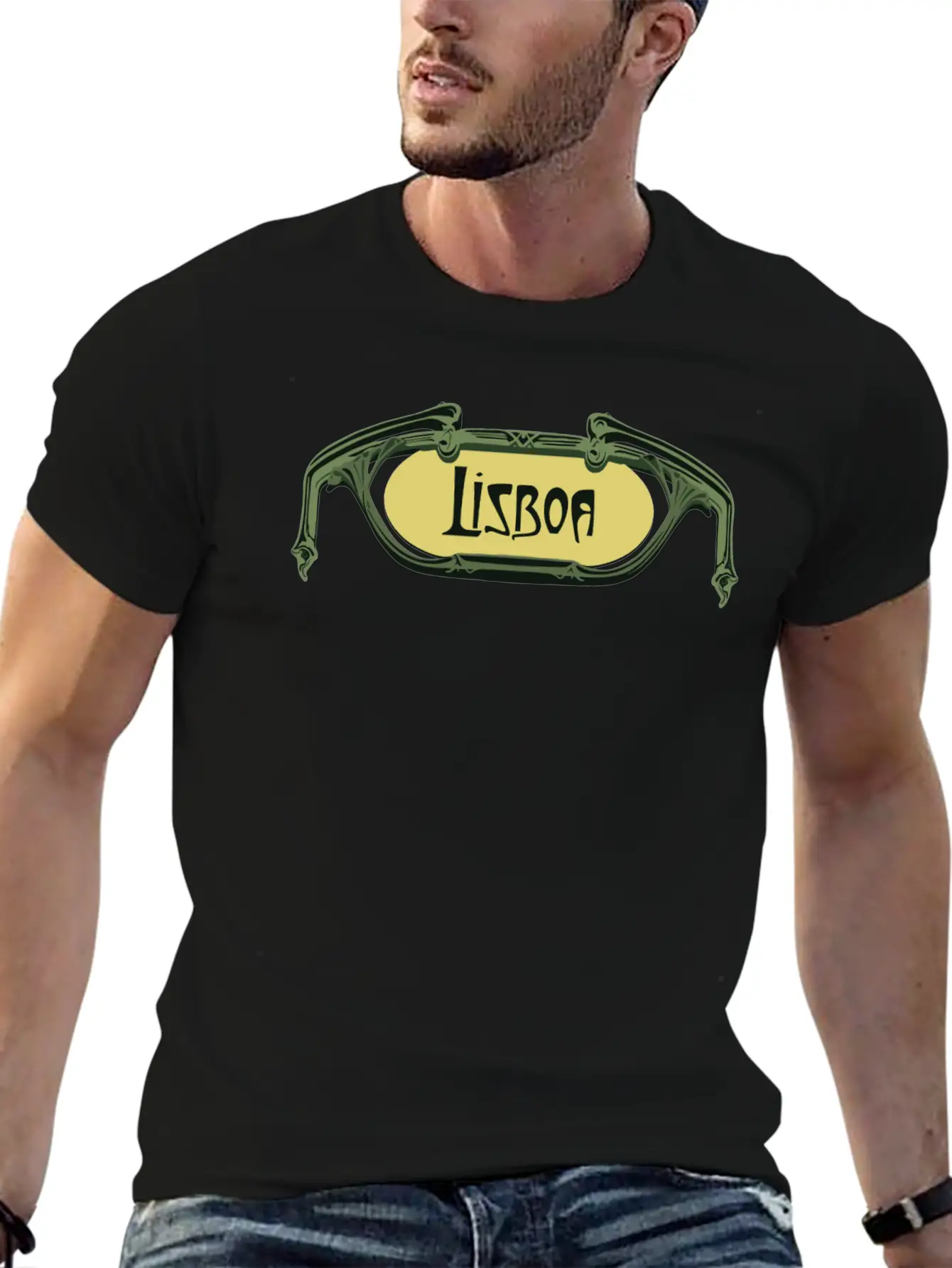 Lisboa Art Nouveau Essential Unisex Summer Tee – Soft Cotton Casual Fit