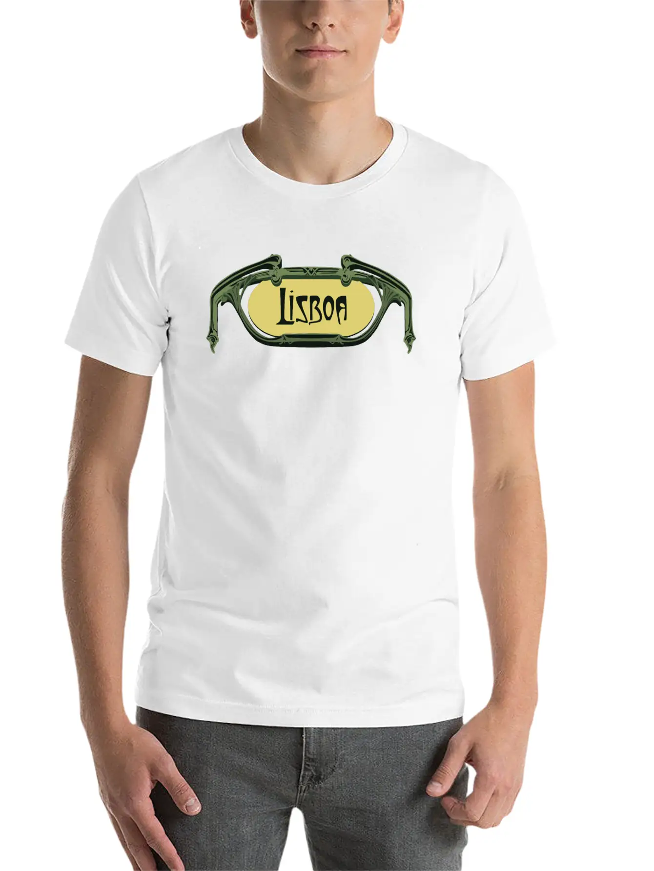 Lisboa Art Nouveau Essential Unisex Summer Tee – Soft Cotton Casual Fit