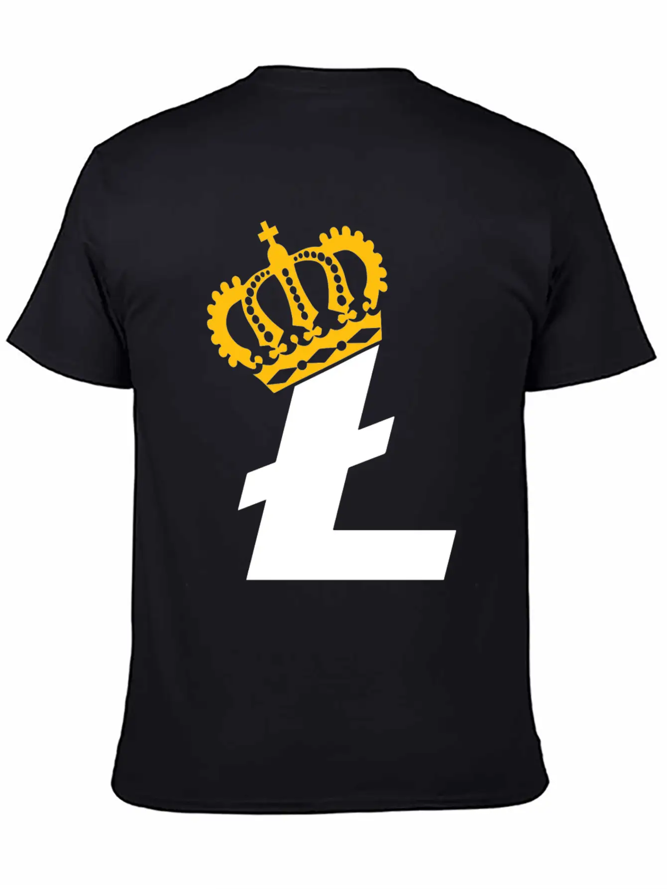 Litecoin King Cryptocurrency Blockchain Digital Stylish Everyday T-Shirt – Unisex Basic Cotton Tee