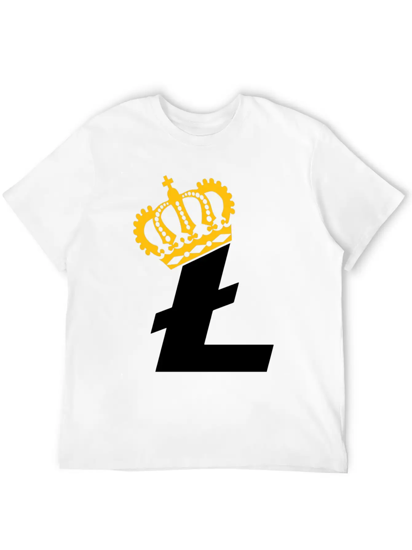 Litecoin King Cryptocurrency Blockchain Digital Stylish Everyday T-Shirt – Unisex Basic Cotton Tee