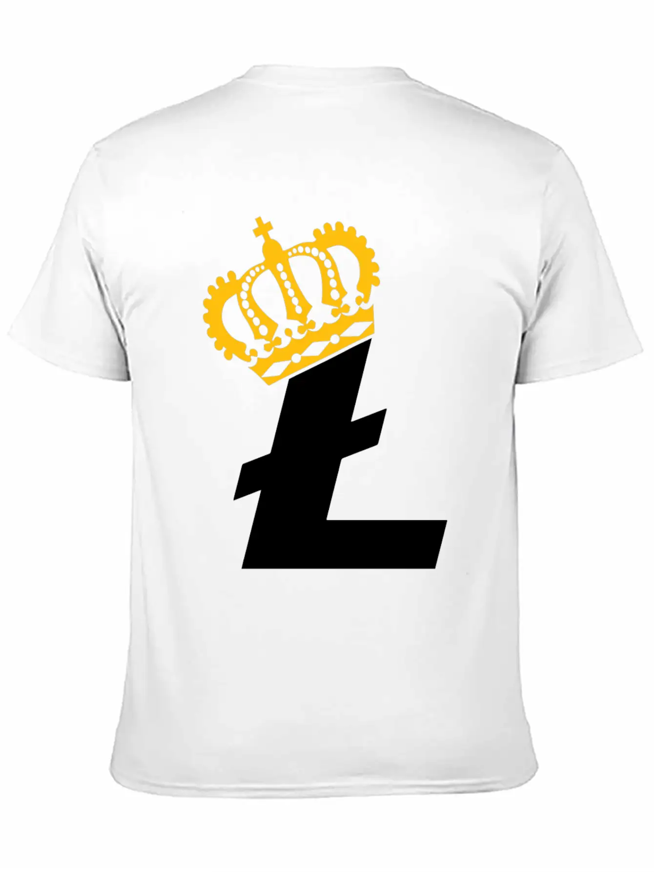 Litecoin King Cryptocurrency Blockchain Digital Stylish Everyday T-Shirt – Unisex Basic Cotton Tee