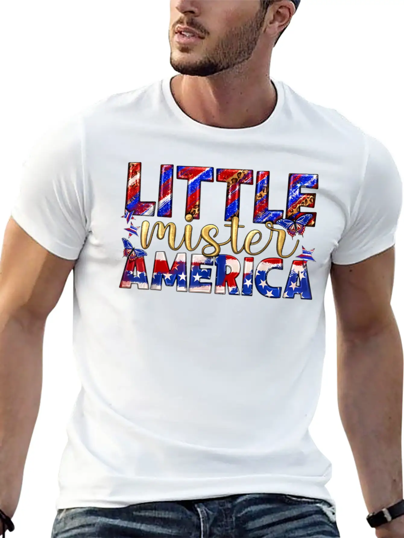 Little America Patriotic Freedom Stylish Everyday T-Shirt – Unisex Basic Cotton Tee