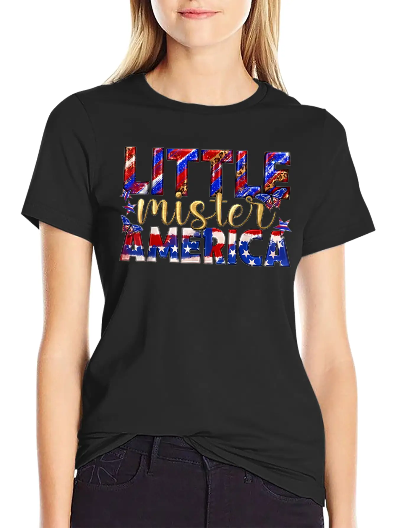 Little America Patriotic Freedom Stylish Everyday T-Shirt – Unisex Basic Cotton Tee