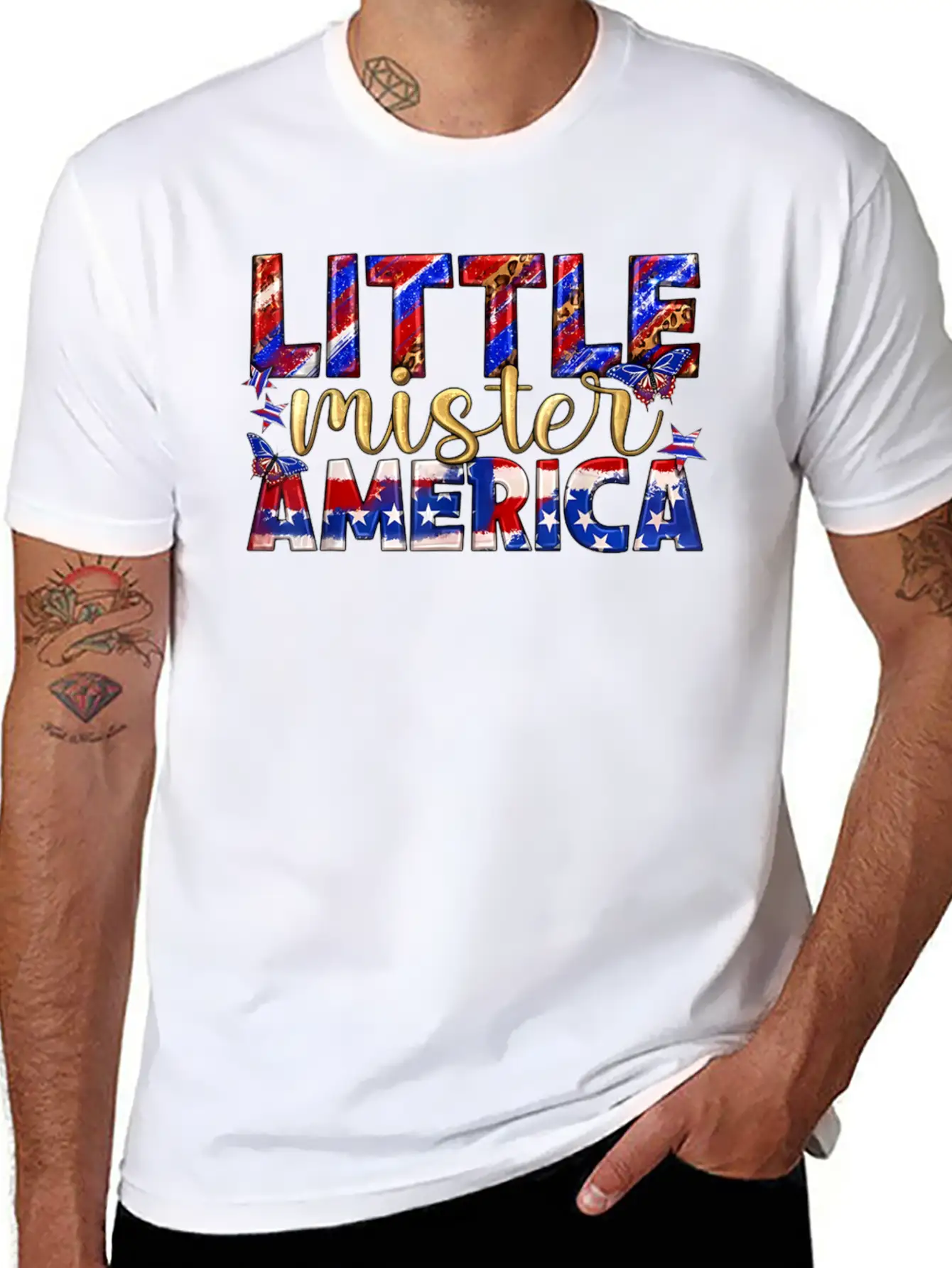 Little America Patriotic Freedom Stylish Everyday T-Shirt – Unisex Basic Cotton Tee