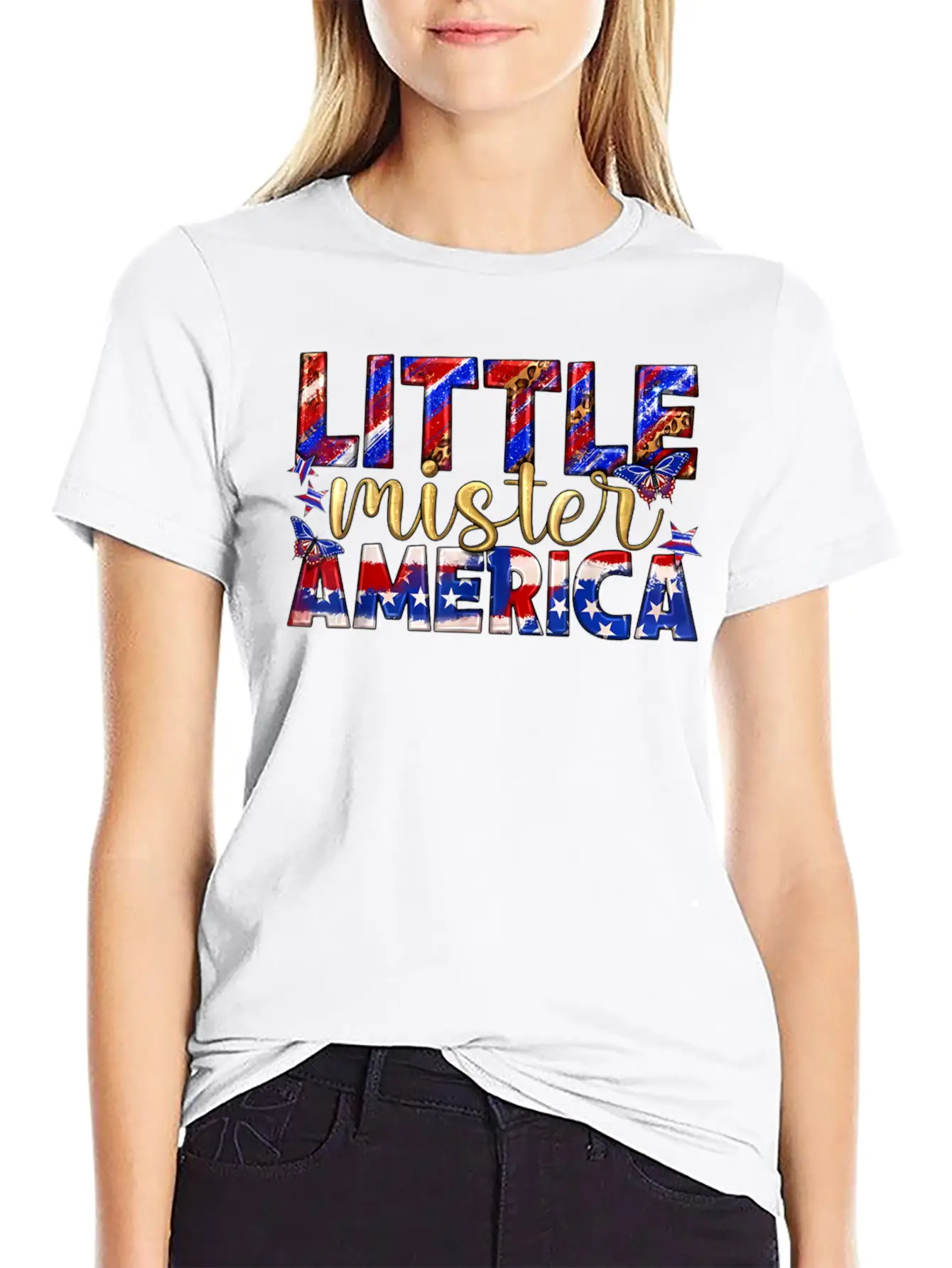 Little America Patriotic Freedom Stylish Everyday T-Shirt – Unisex Basic Cotton Tee