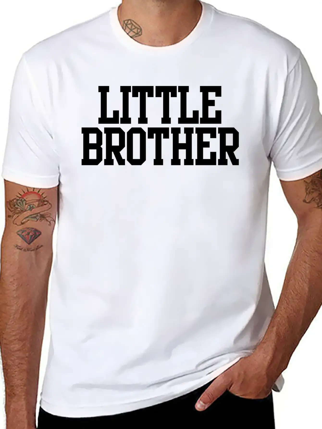 Little Brother Unisex Short Sleeve Soft Cotton T-Shirt – Casual Everyday Wear