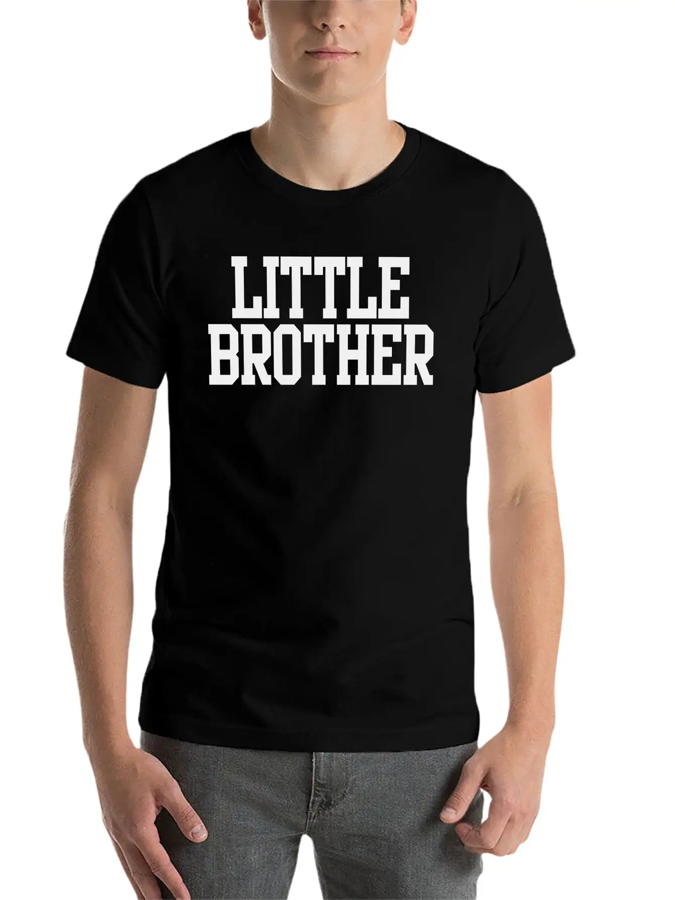 Little Brother Unisex Short Sleeve Soft Cotton T-Shirt – Casual Everyday Wear