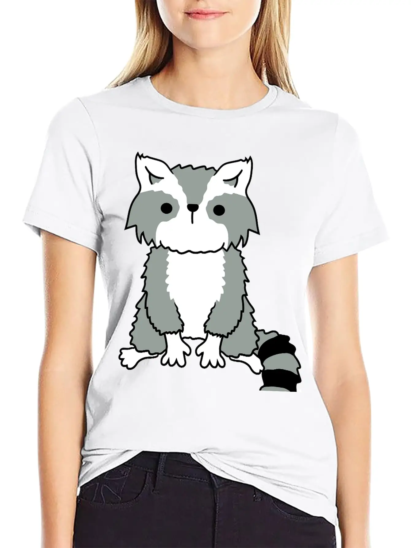 Little Raccoon Cute Cute Petty Essential Unisex Summer Tee – Soft Cotton Casual Fit