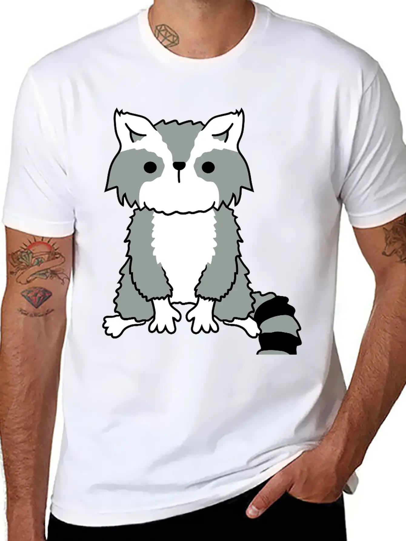 Little Raccoon Cute Cute Petty Essential Unisex Summer Tee – Soft Cotton Casual Fit