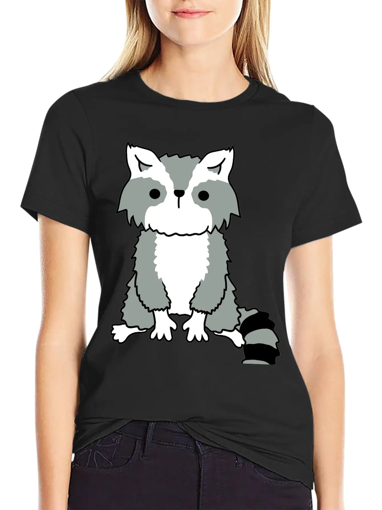 Little Raccoon Cute Cute Petty Essential Unisex Summer Tee – Soft Cotton Casual Fit
