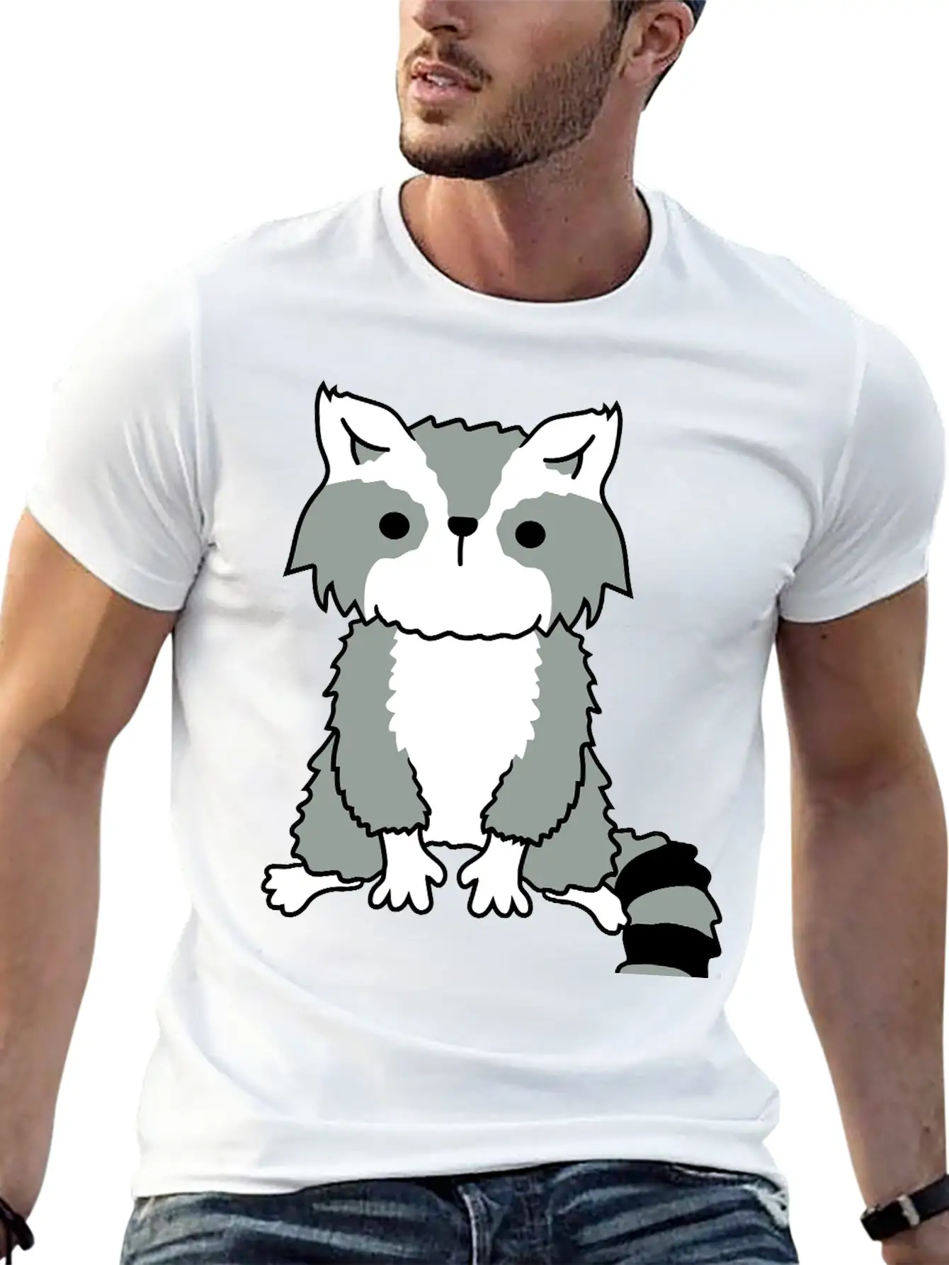 Little Raccoon Cute Cute Petty Essential Unisex Summer Tee – Soft Cotton Casual Fit
