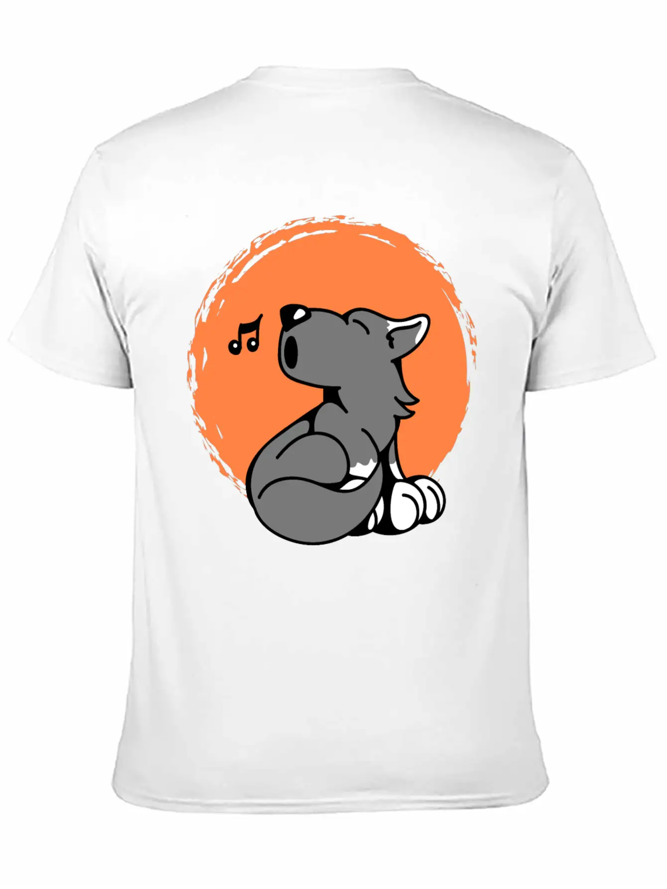 Little Wolf Howls At The Moon Stylish Everyday T-Shirt – Unisex Basic Cotton Tee