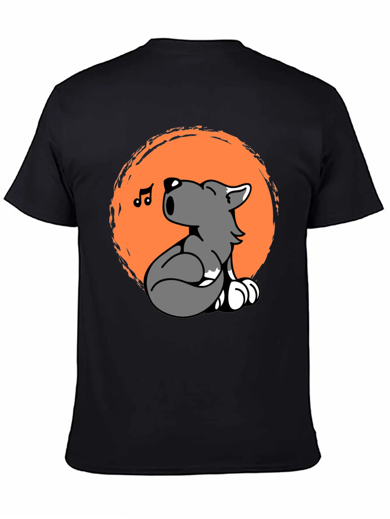 Little Wolf Howls At The Moon Stylish Everyday T-Shirt – Unisex Basic Cotton Tee