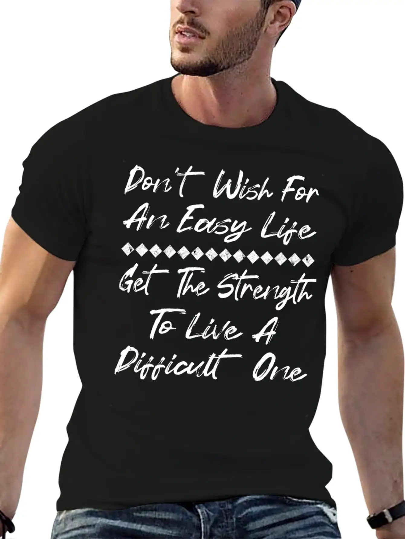 Live A Difficult Life Positive Affirmation Shirt Comfortable Minimalist Graphic Tee – Summer Style Essential