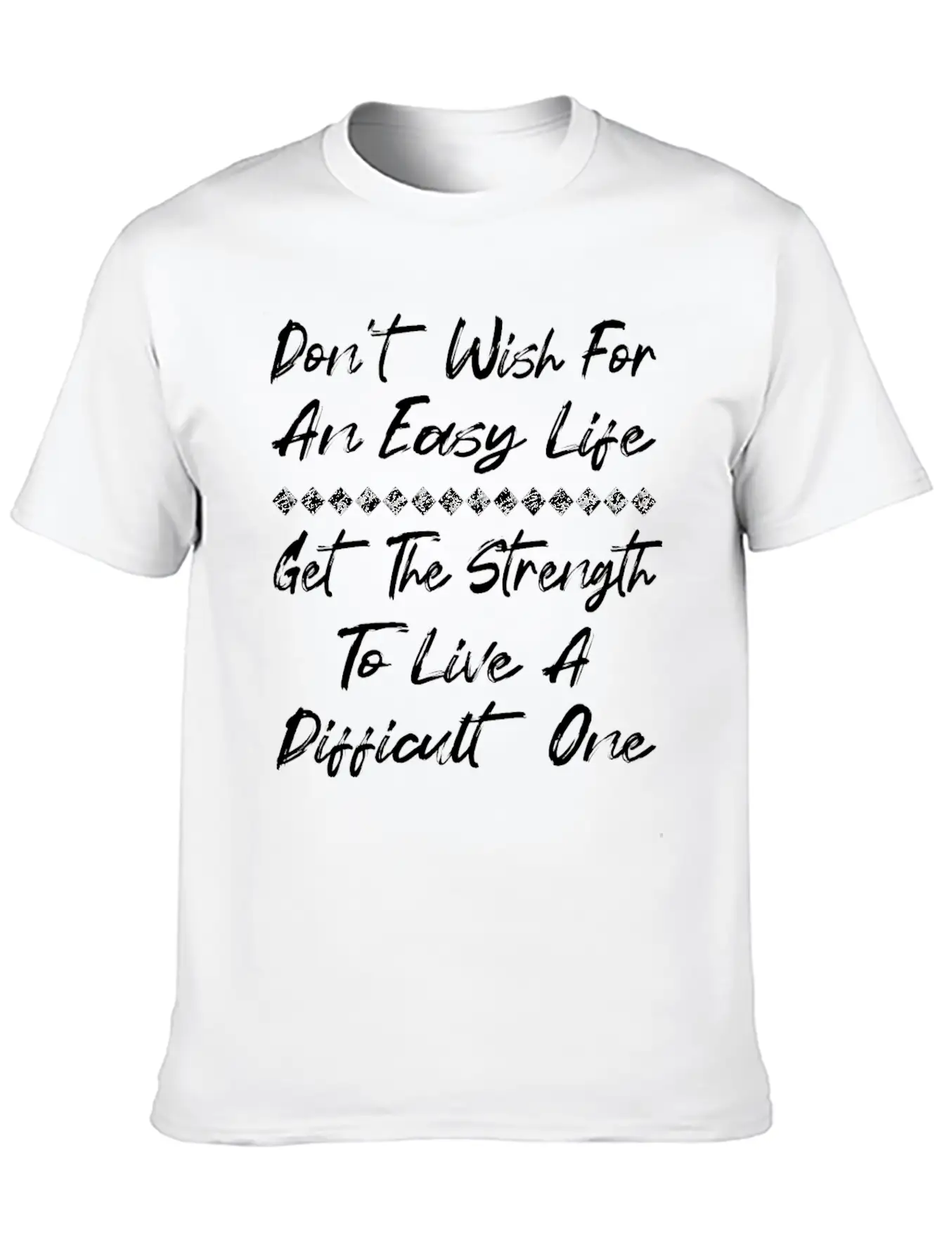 Live A Difficult Life Positive Affirmation Shirt Comfortable Minimalist Graphic Tee – Summer Style Essential