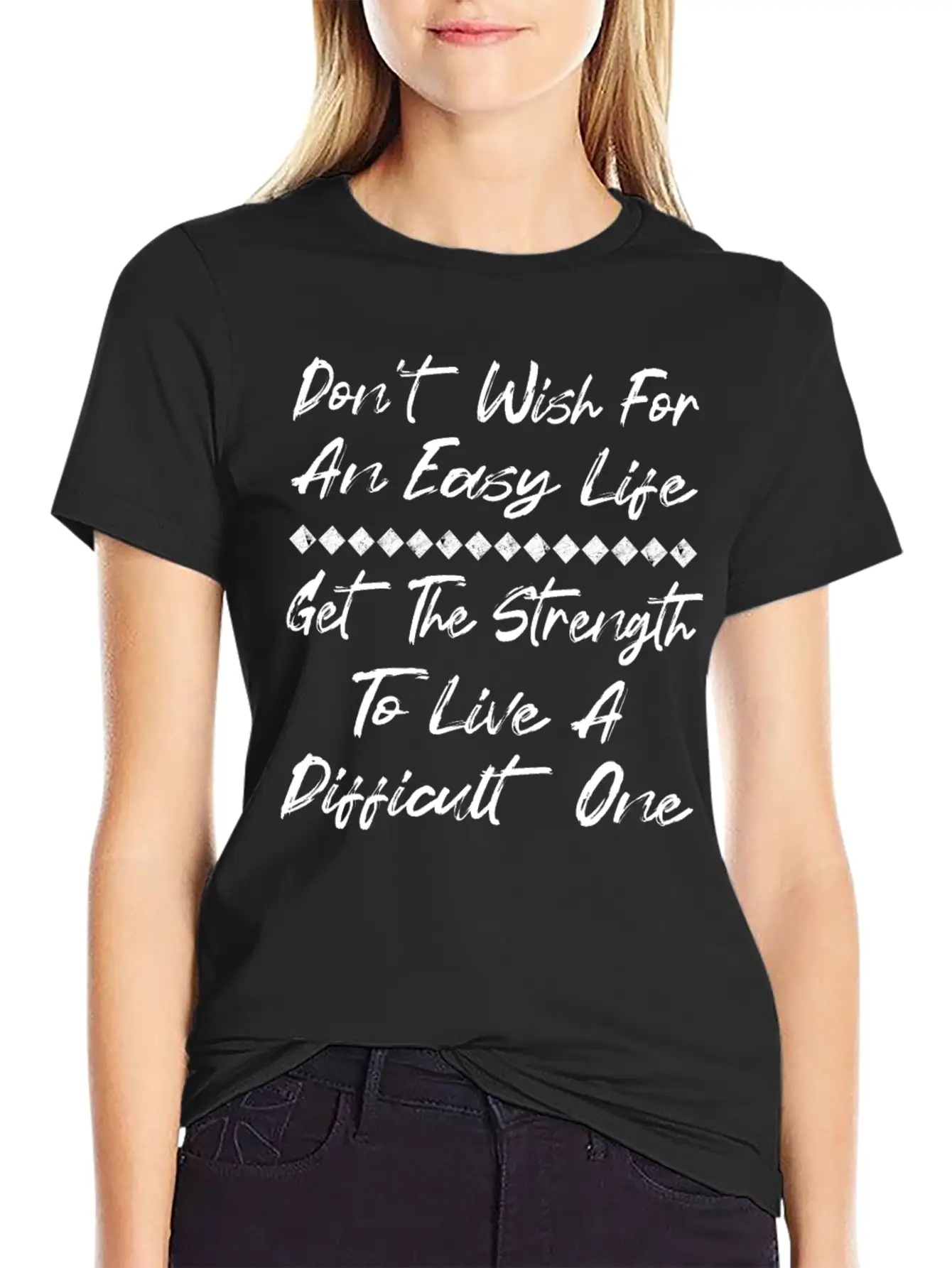 Live A Difficult Life Positive Affirmation Shirt Comfortable Minimalist Graphic Tee – Summer Style Essential