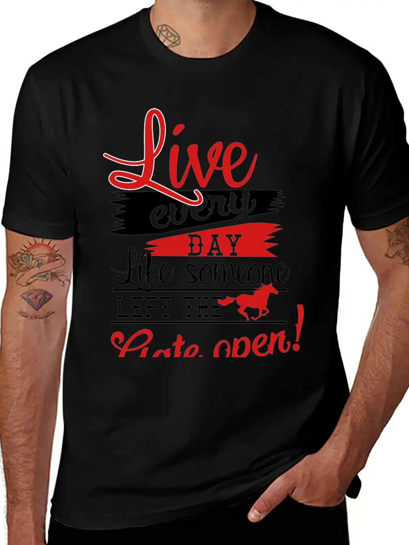 Live Every Day.... Gate Open Stylish Everyday T-Shirt – Unisex Basic Cotton Tee