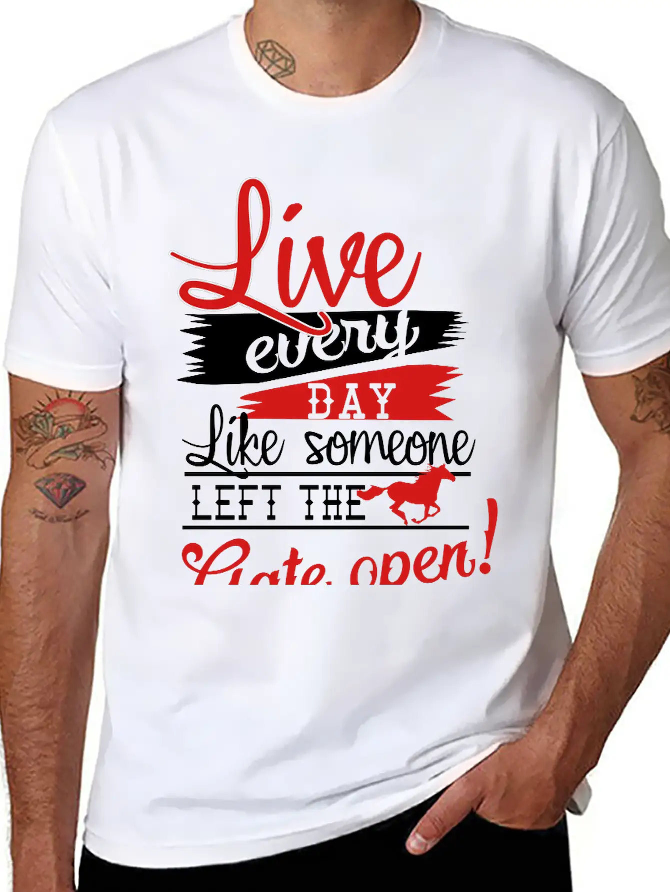 Live Every Day.... Gate Open Stylish Everyday T-Shirt – Unisex Basic Cotton Tee