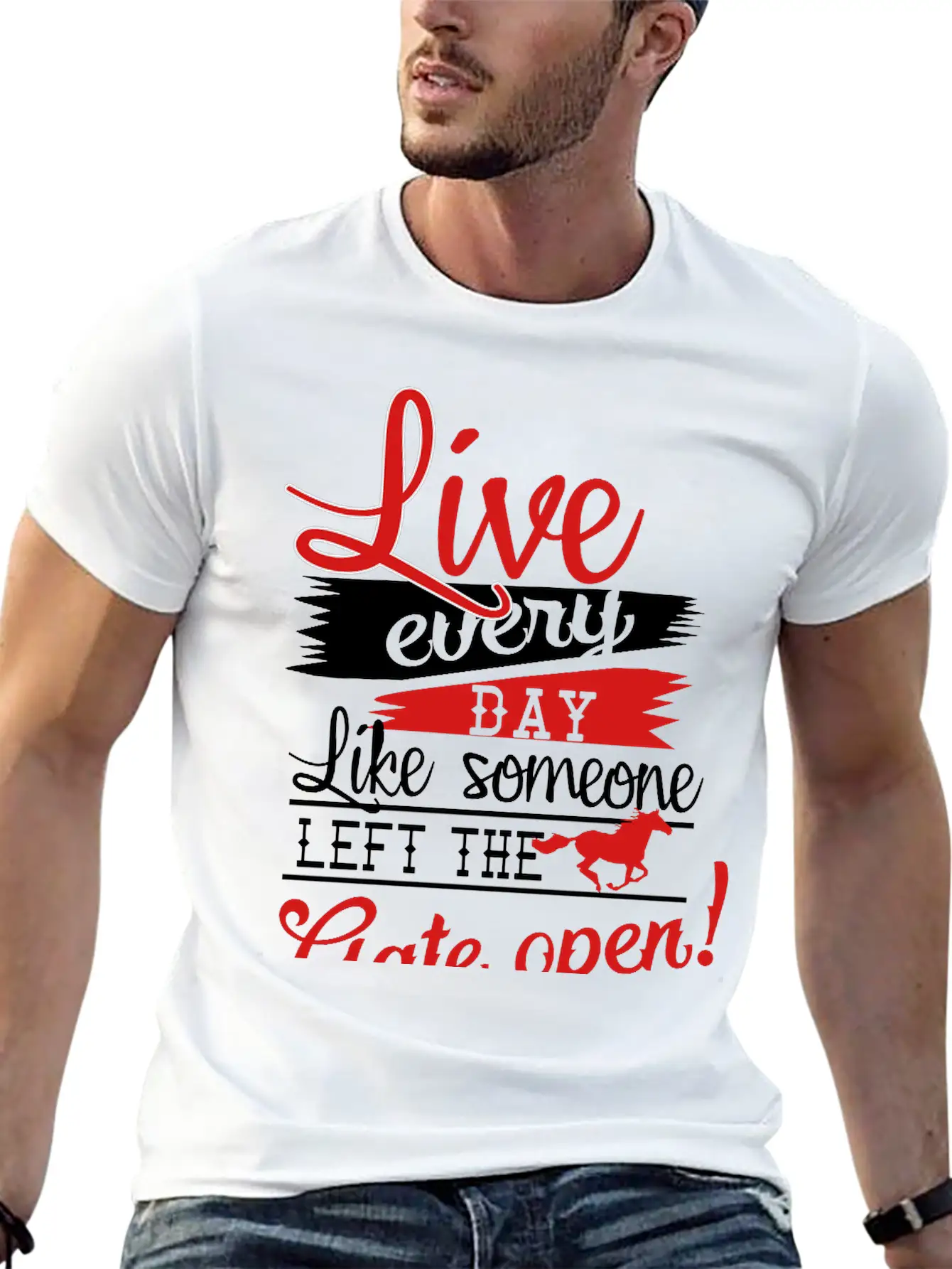 Live Every Day.... Gate Open Stylish Everyday T-Shirt – Unisex Basic Cotton Tee