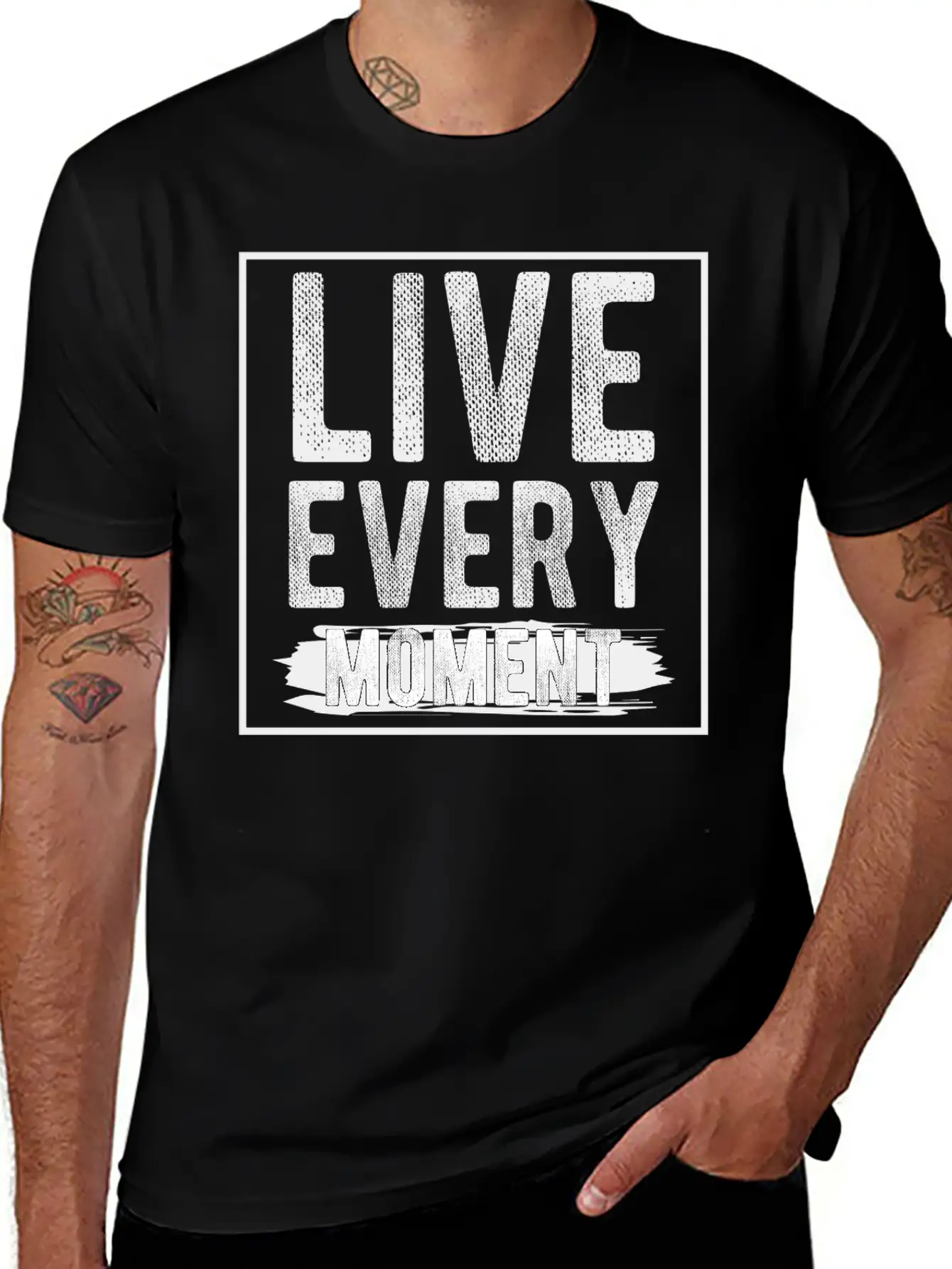 Live Every Moment Basic Graphic T-Shirt – Daily Comfort In Soft Cotton