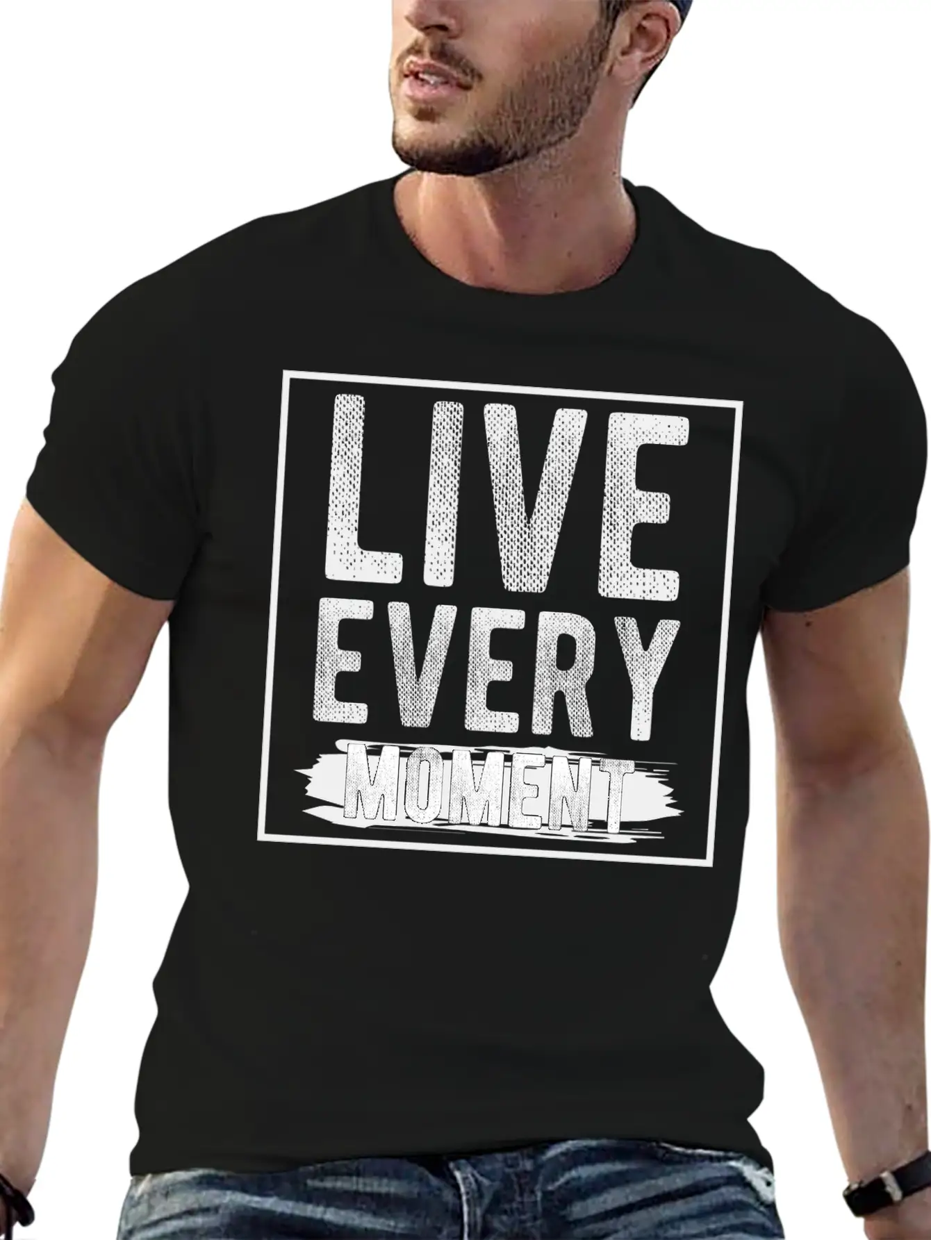 Live Every Moment Basic Graphic T-Shirt – Daily Comfort In Soft Cotton