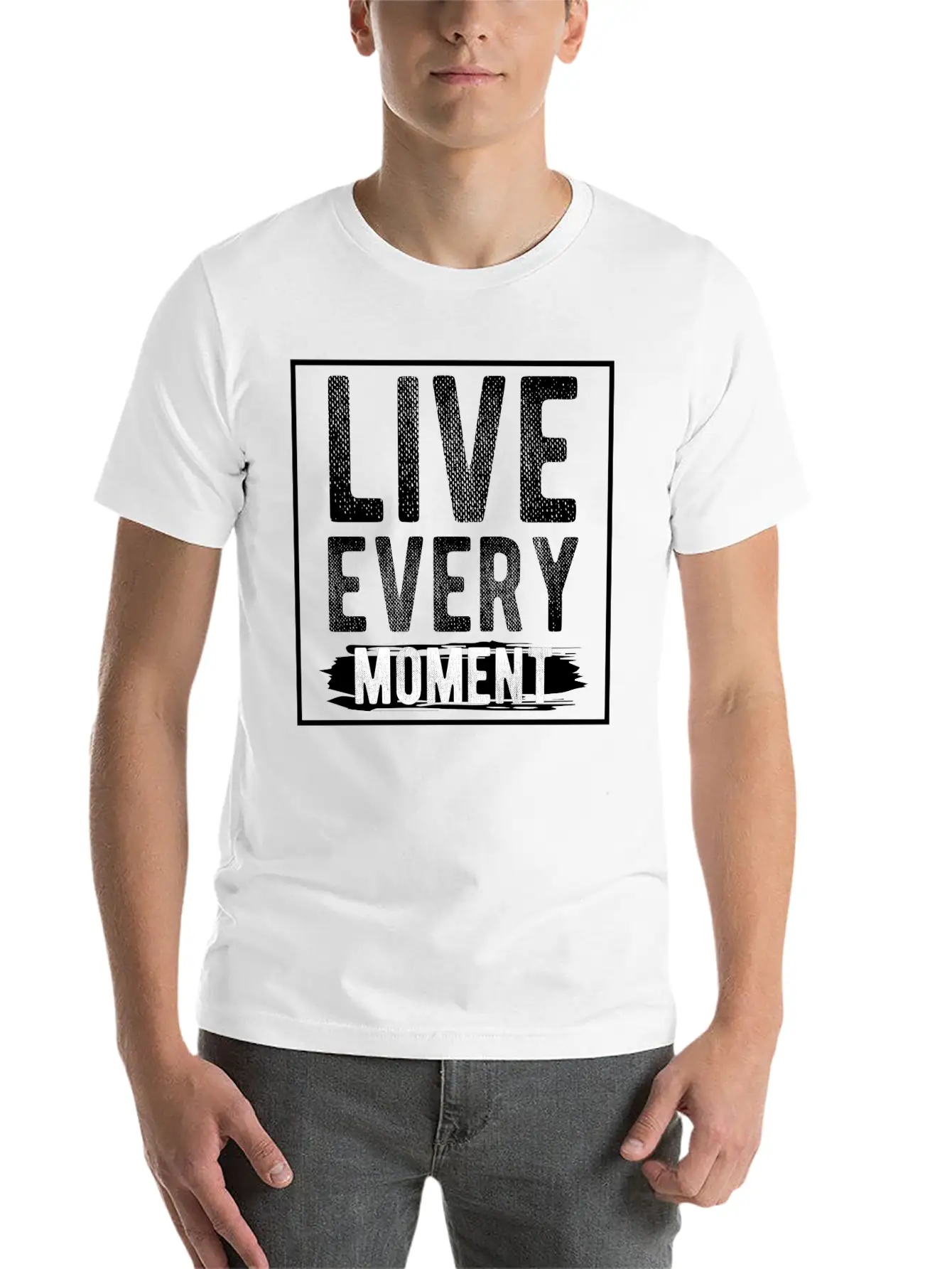 Live Every Moment Basic Graphic T-Shirt – Daily Comfort In Soft Cotton