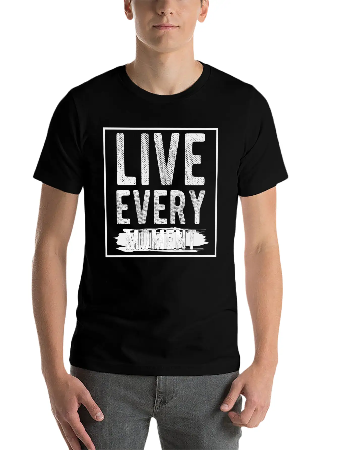 Live Every Moment Basic Graphic T-Shirt – Daily Comfort In Soft Cotton