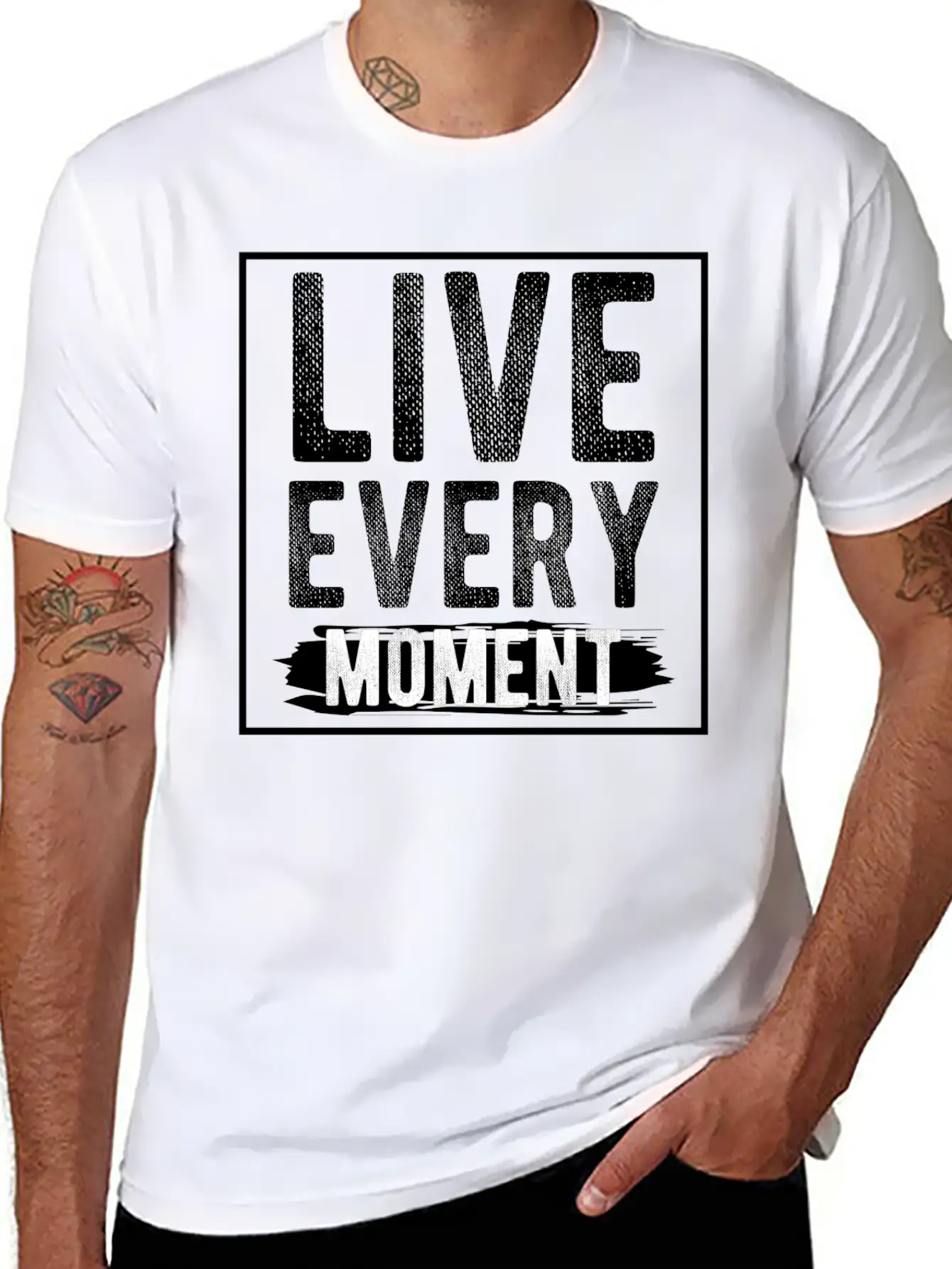Live Every Moment Basic Graphic T-Shirt – Daily Comfort In Soft Cotton