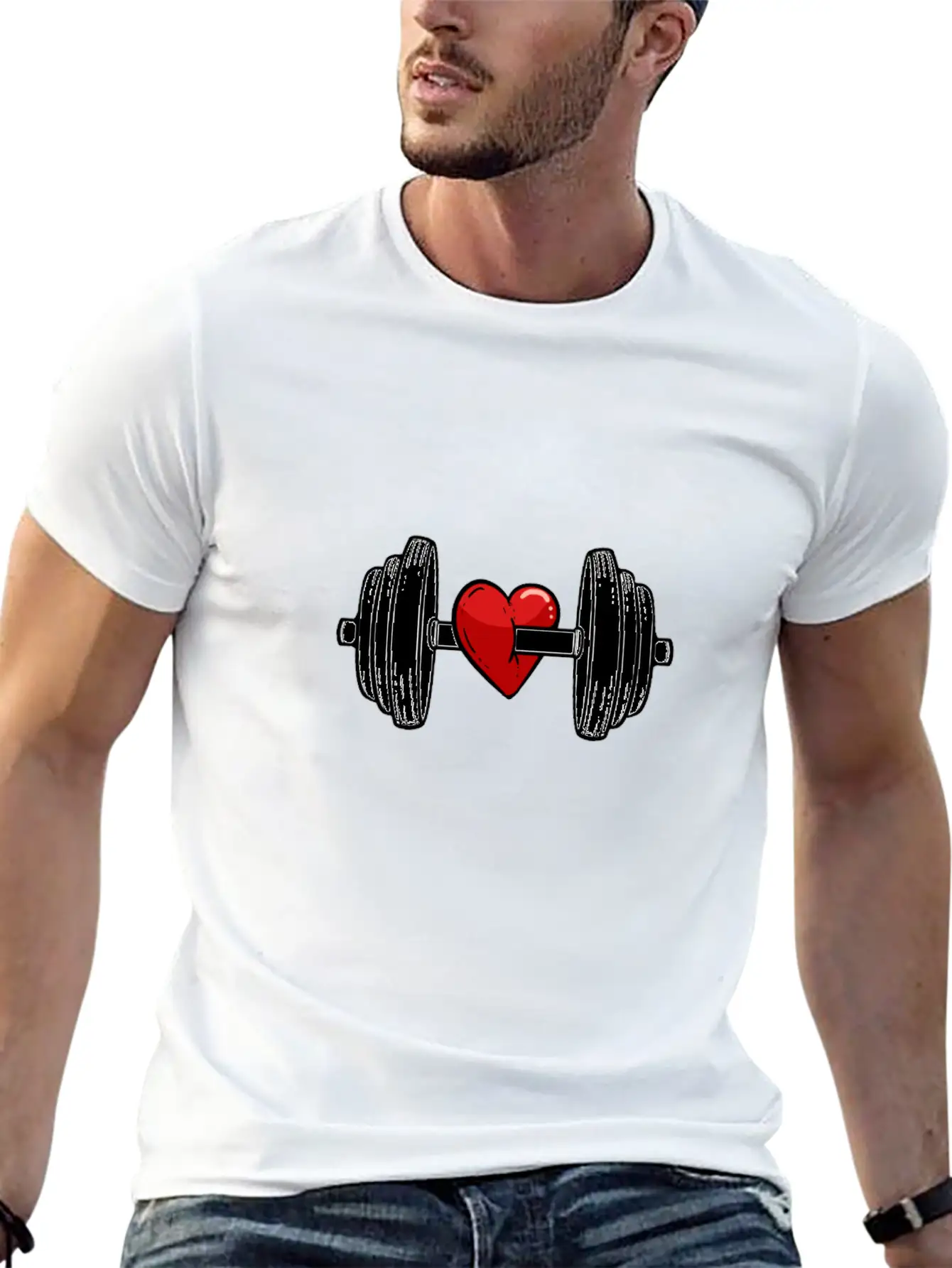 Live Fitness Fit Bodybuilder Gift Unisex Short Sleeve Soft Cotton T-Shirt – Casual Everyday Wear