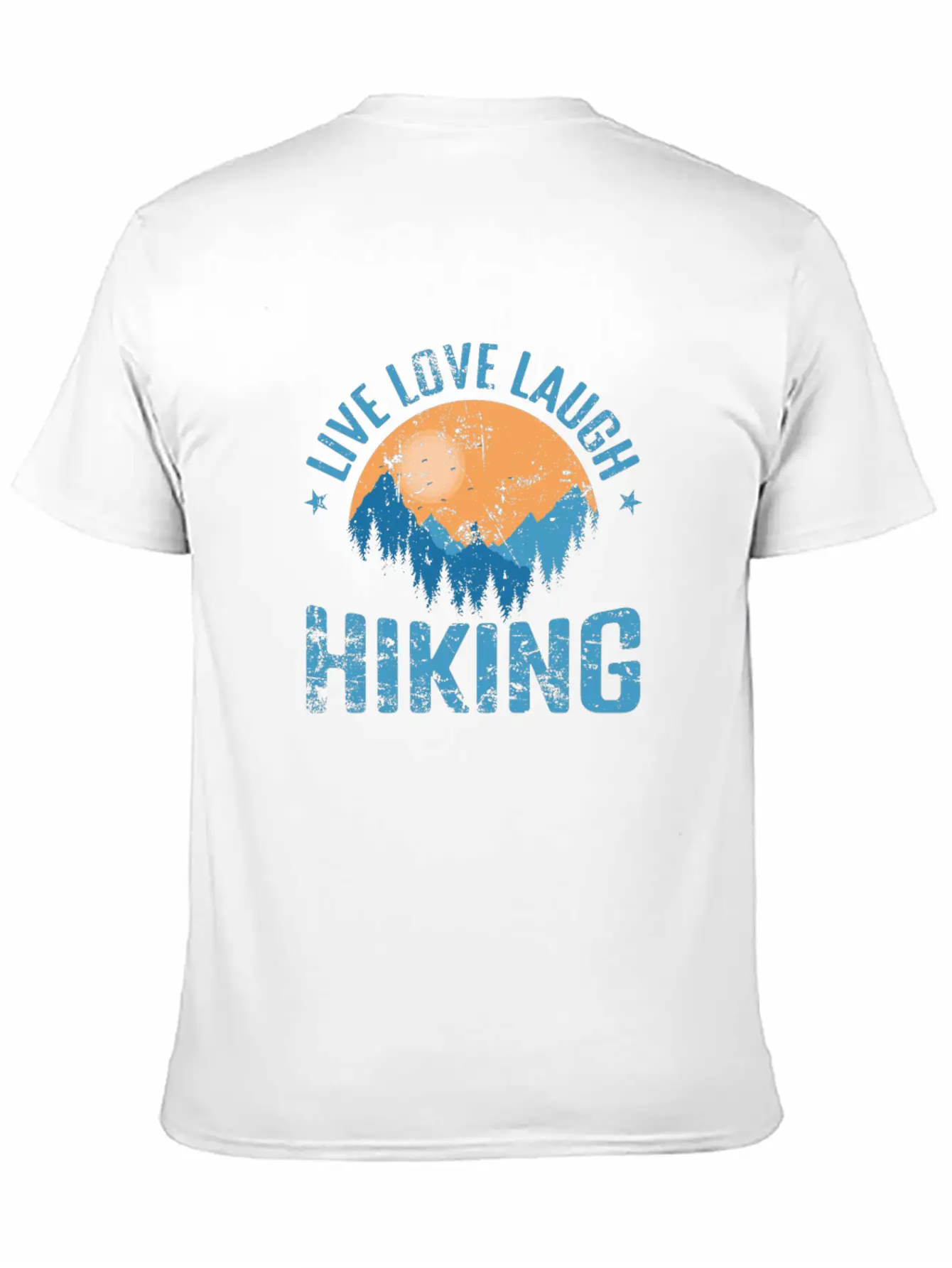 Live Love Laugh Hiking Outdoor Hobby Unisex Short Sleeve Soft Cotton T-Shirt – Casual Everyday Wear