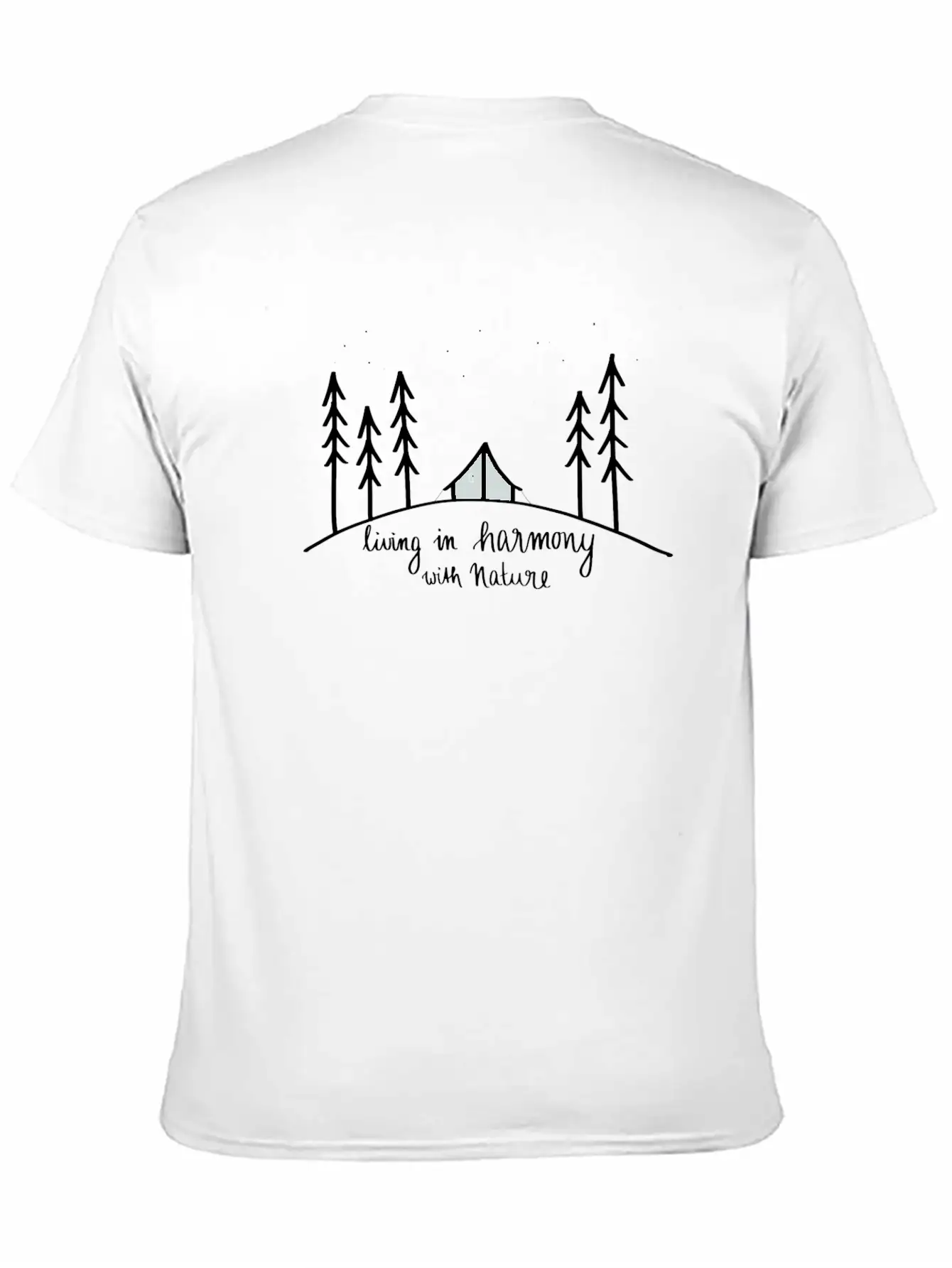 Living In Harmony With Nature Essential Unisex Summer Tee – Soft Cotton Casual Fit