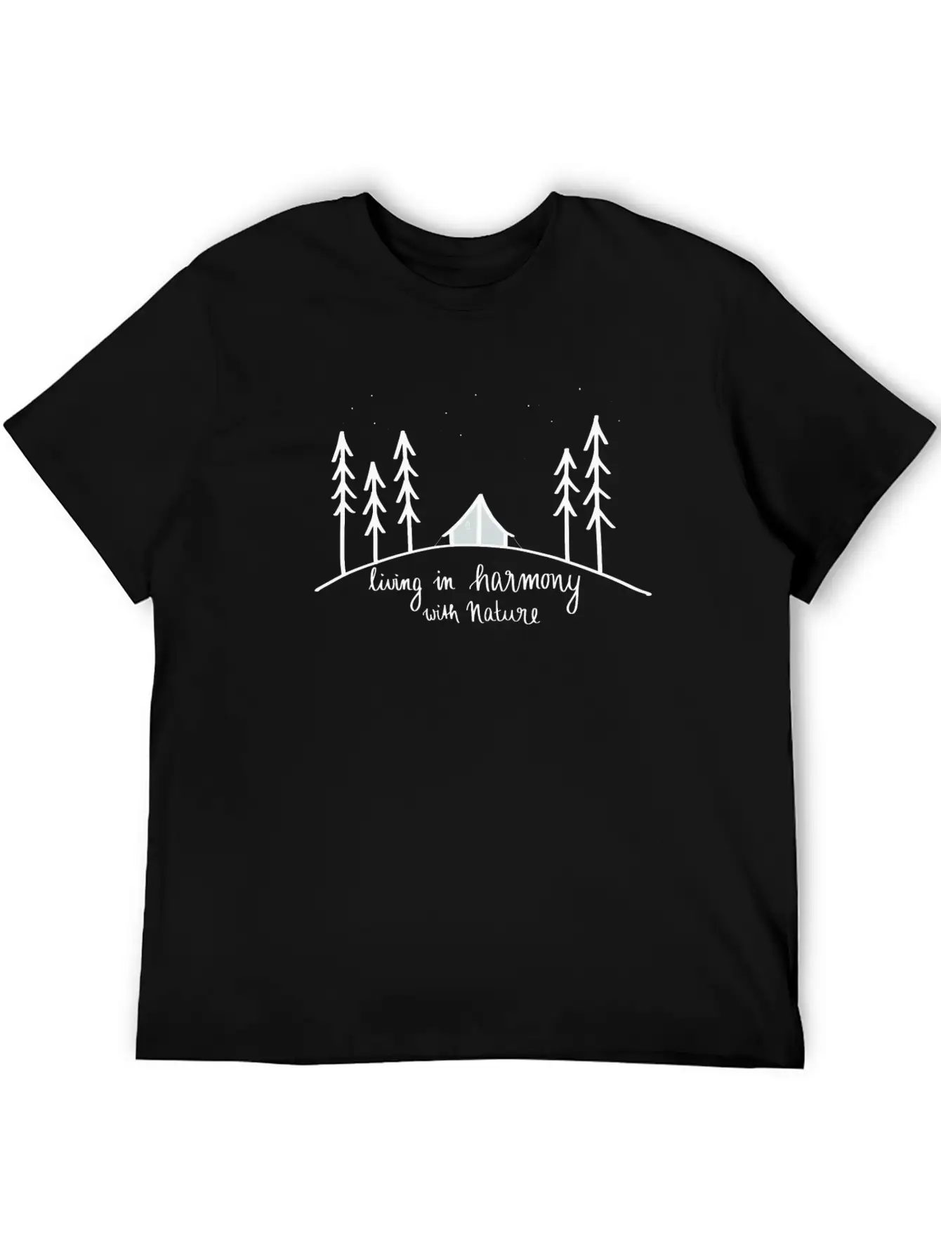 Living In Harmony With Nature Essential Unisex Summer Tee – Soft Cotton Casual Fit