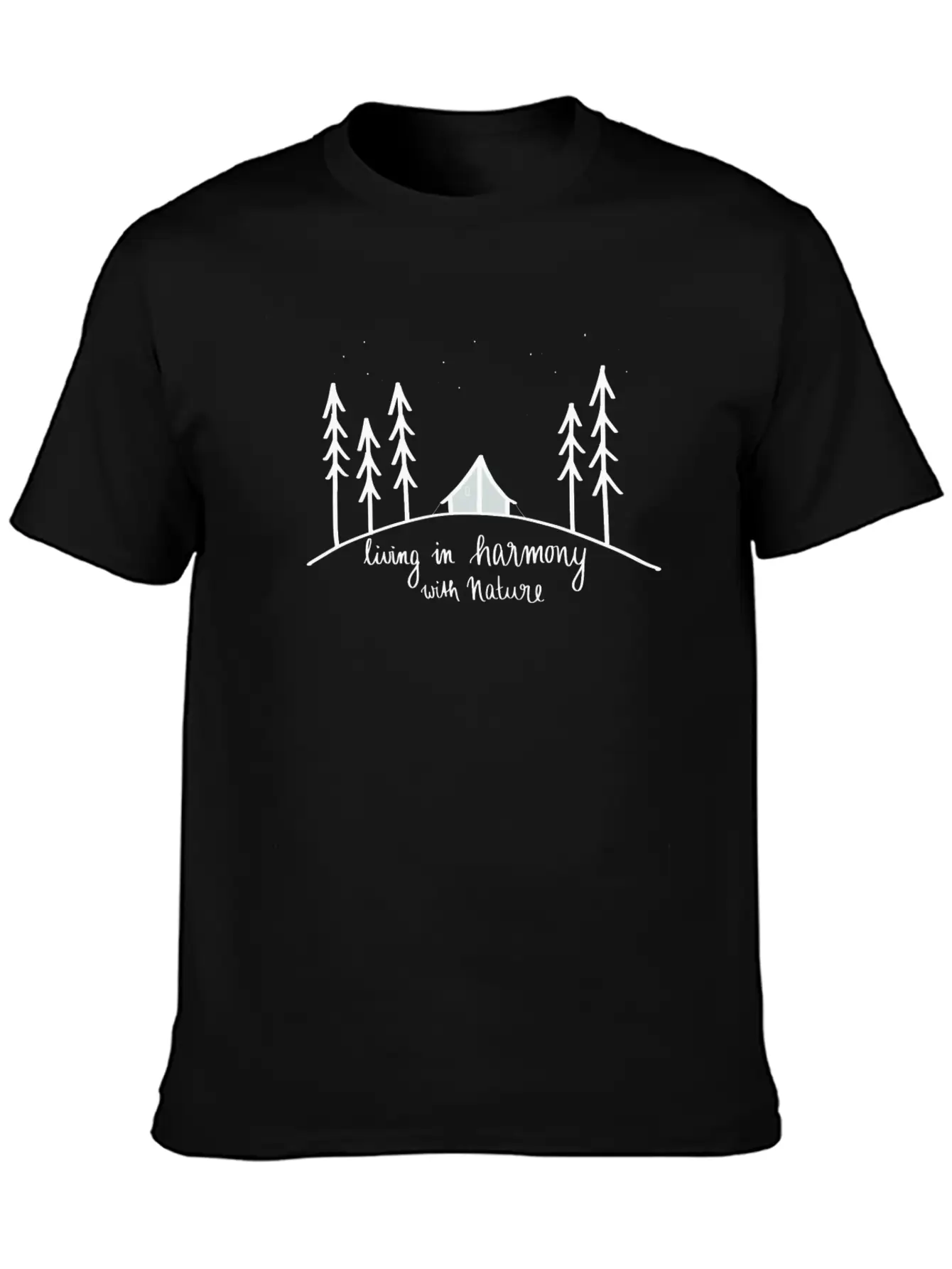 Living In Harmony With Nature Essential Unisex Summer Tee – Soft Cotton Casual Fit