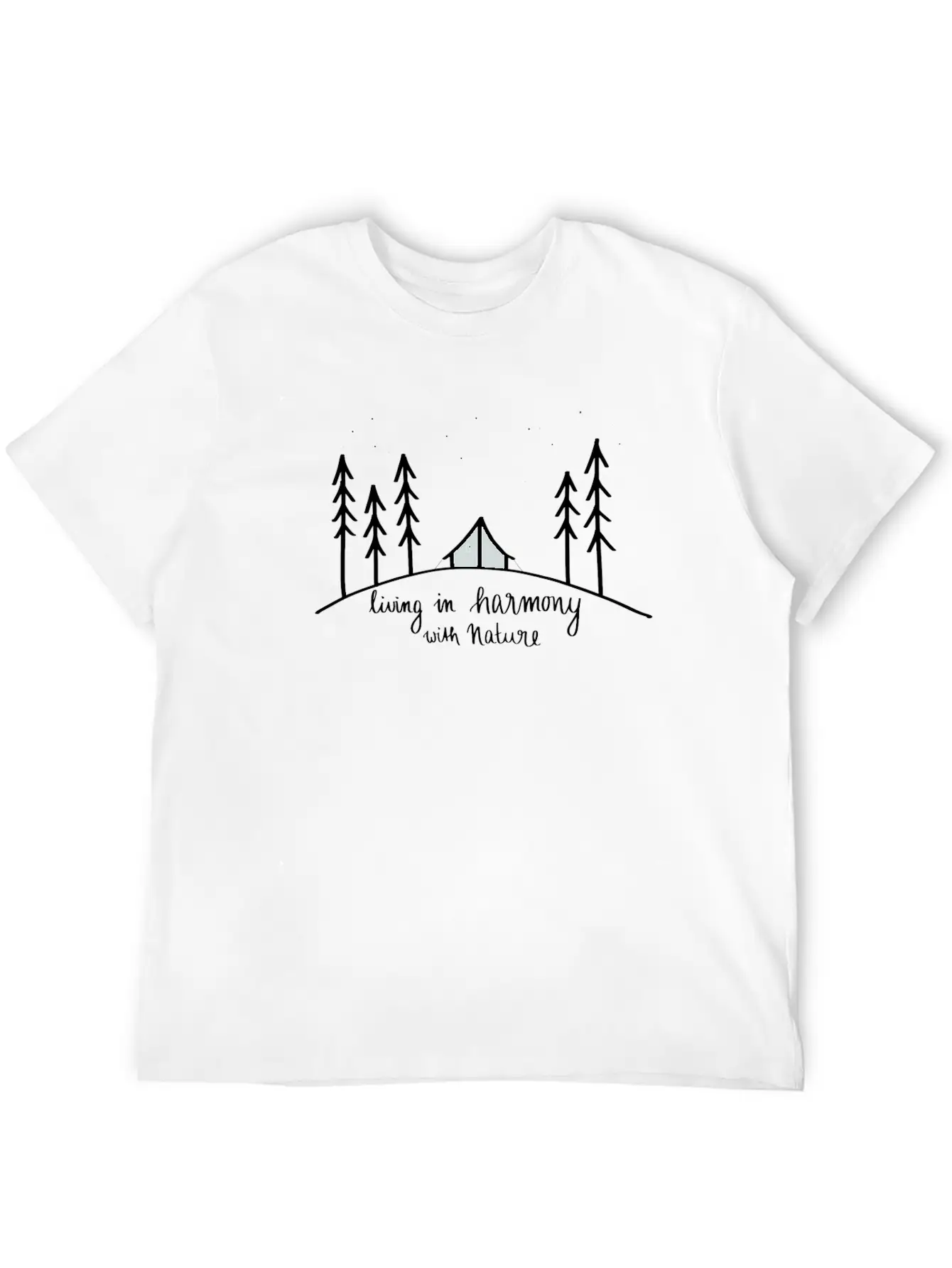 Living In Harmony With Nature Essential Unisex Summer Tee – Soft Cotton Casual Fit