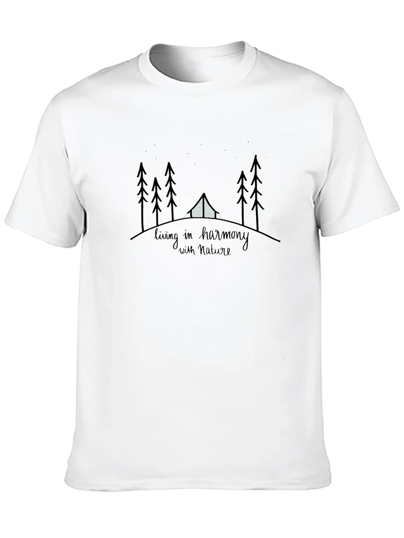 Living In Harmony With Nature Essential Unisex Summer Tee – Soft Cotton Casual Fit