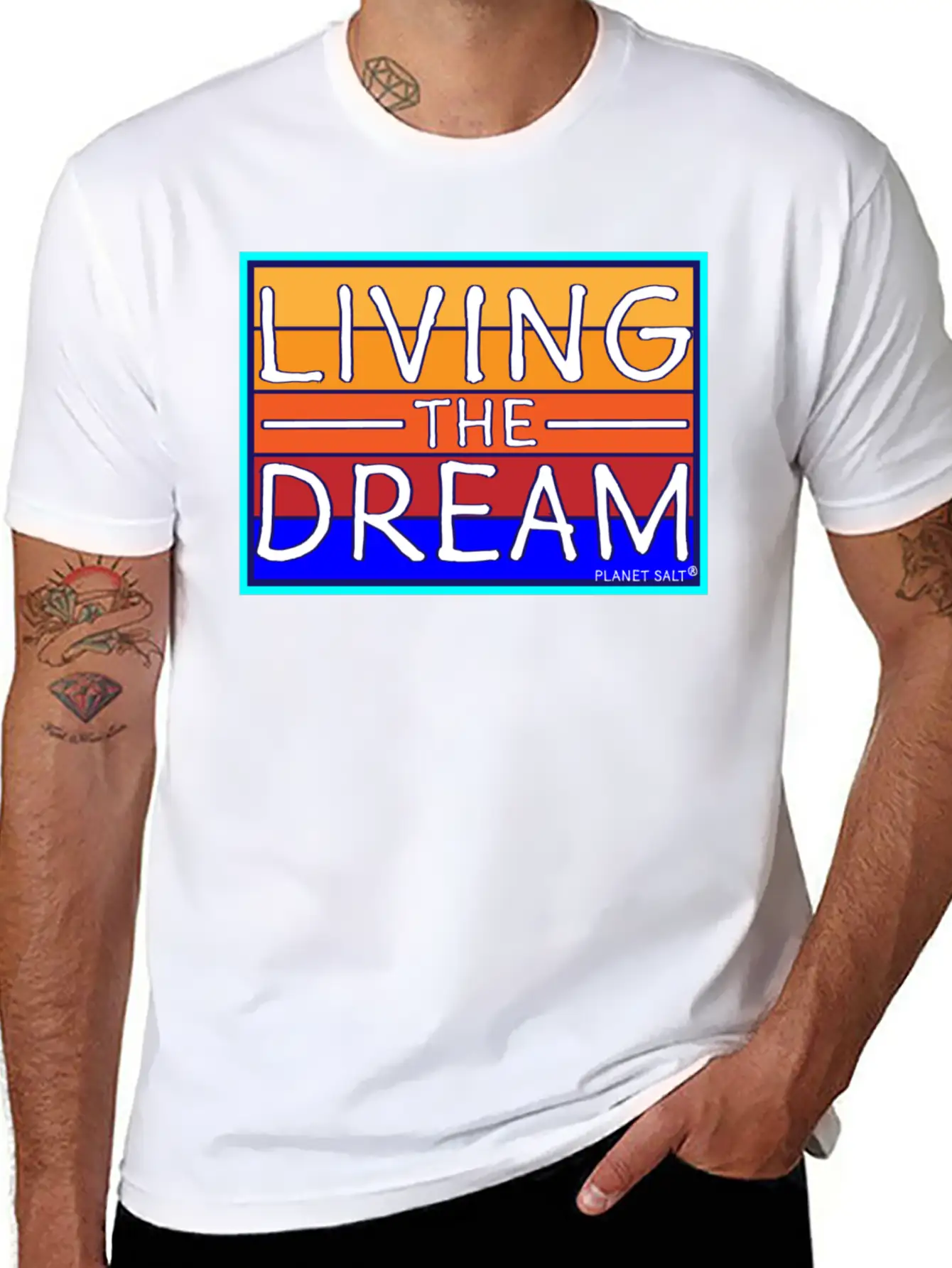 Living The Dream Unisex Short Sleeve Soft Cotton T-Shirt – Casual Everyday Wear