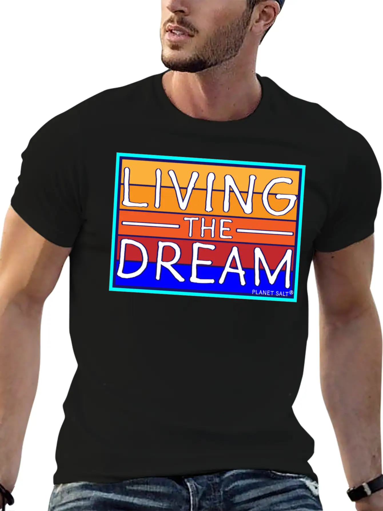 Living The Dream Unisex Short Sleeve Soft Cotton T-Shirt – Casual Everyday Wear