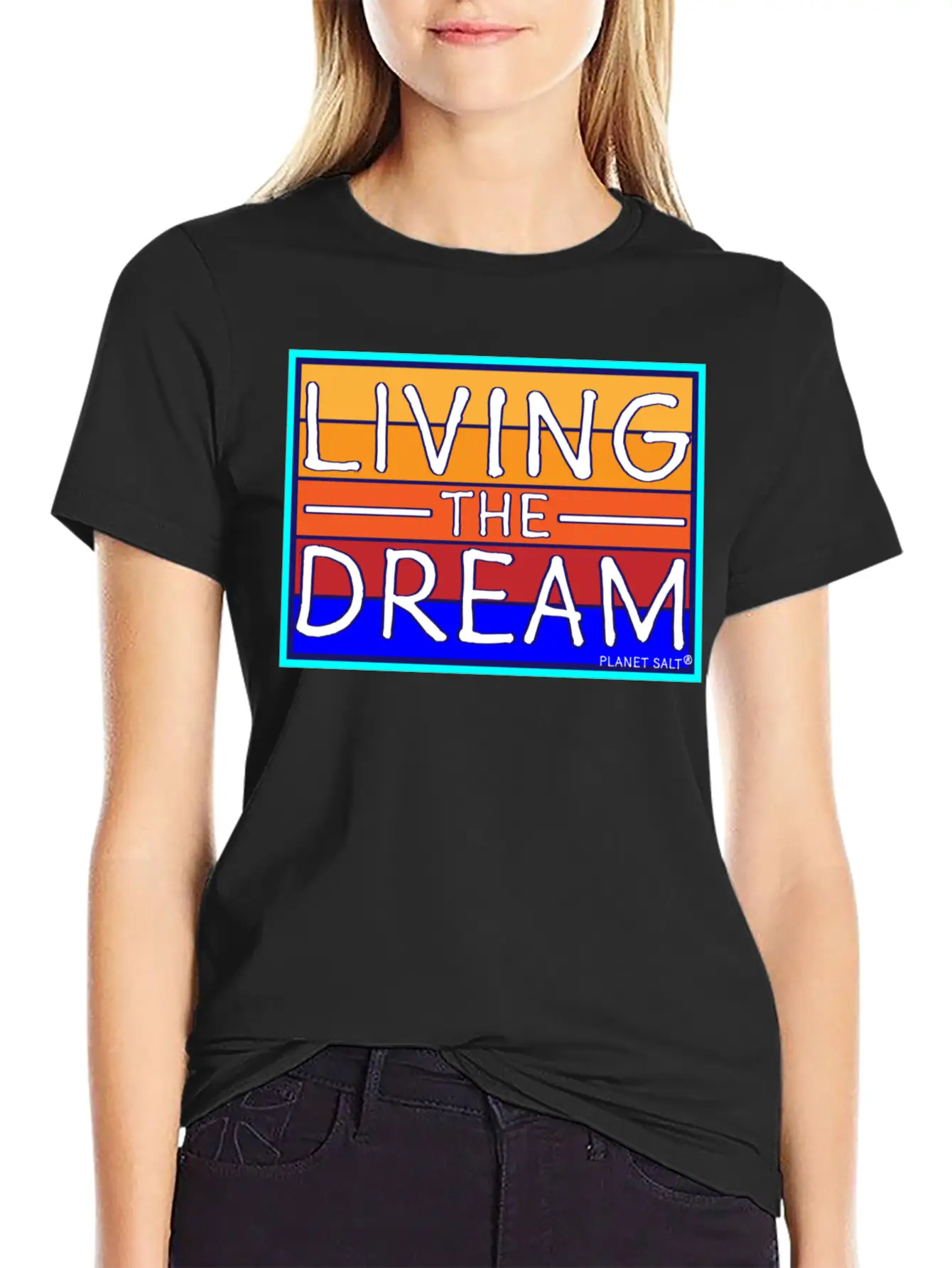 Living The Dream Unisex Short Sleeve Soft Cotton T-Shirt – Casual Everyday Wear