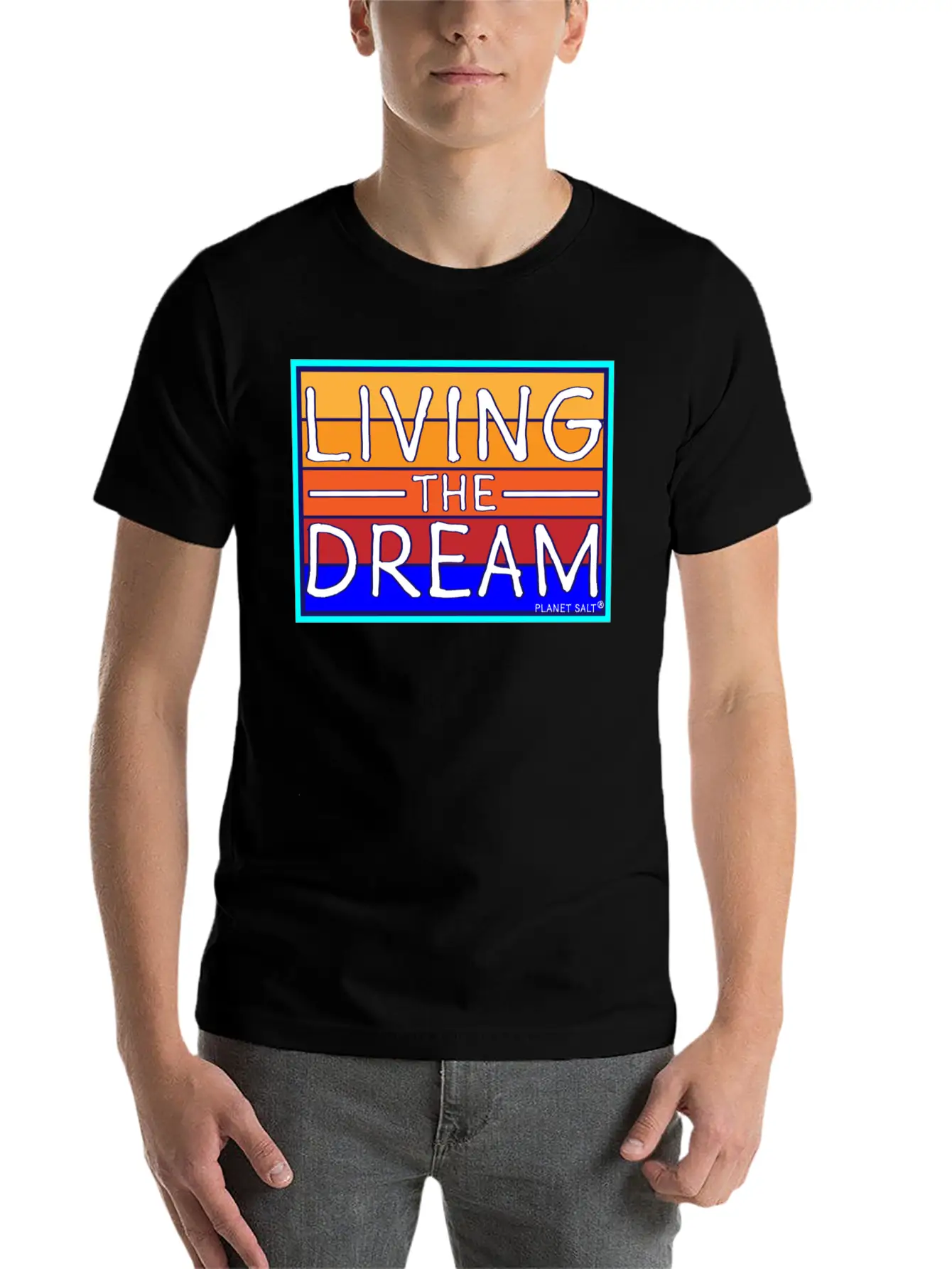 Living The Dream Unisex Short Sleeve Soft Cotton T-Shirt – Casual Everyday Wear