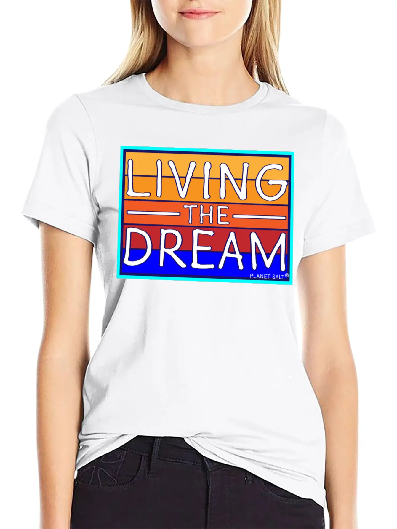 Living The Dream Unisex Short Sleeve Soft Cotton T-Shirt – Casual Everyday Wear