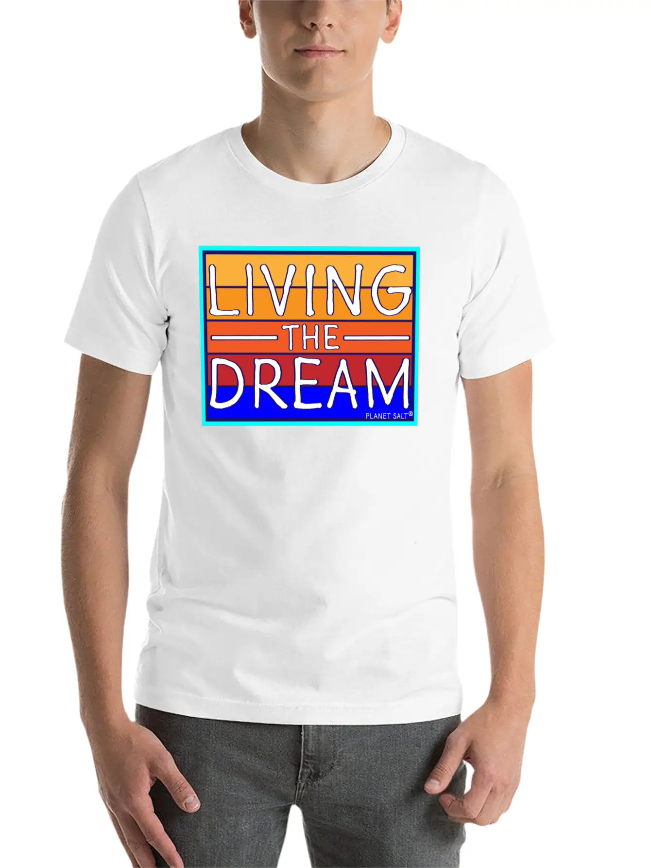 Living The Dream Unisex Short Sleeve Soft Cotton T-Shirt – Casual Everyday Wear