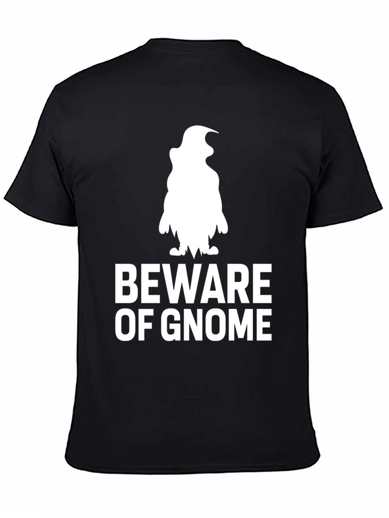 Beware of Gnome Graphic T-Shirt - Black