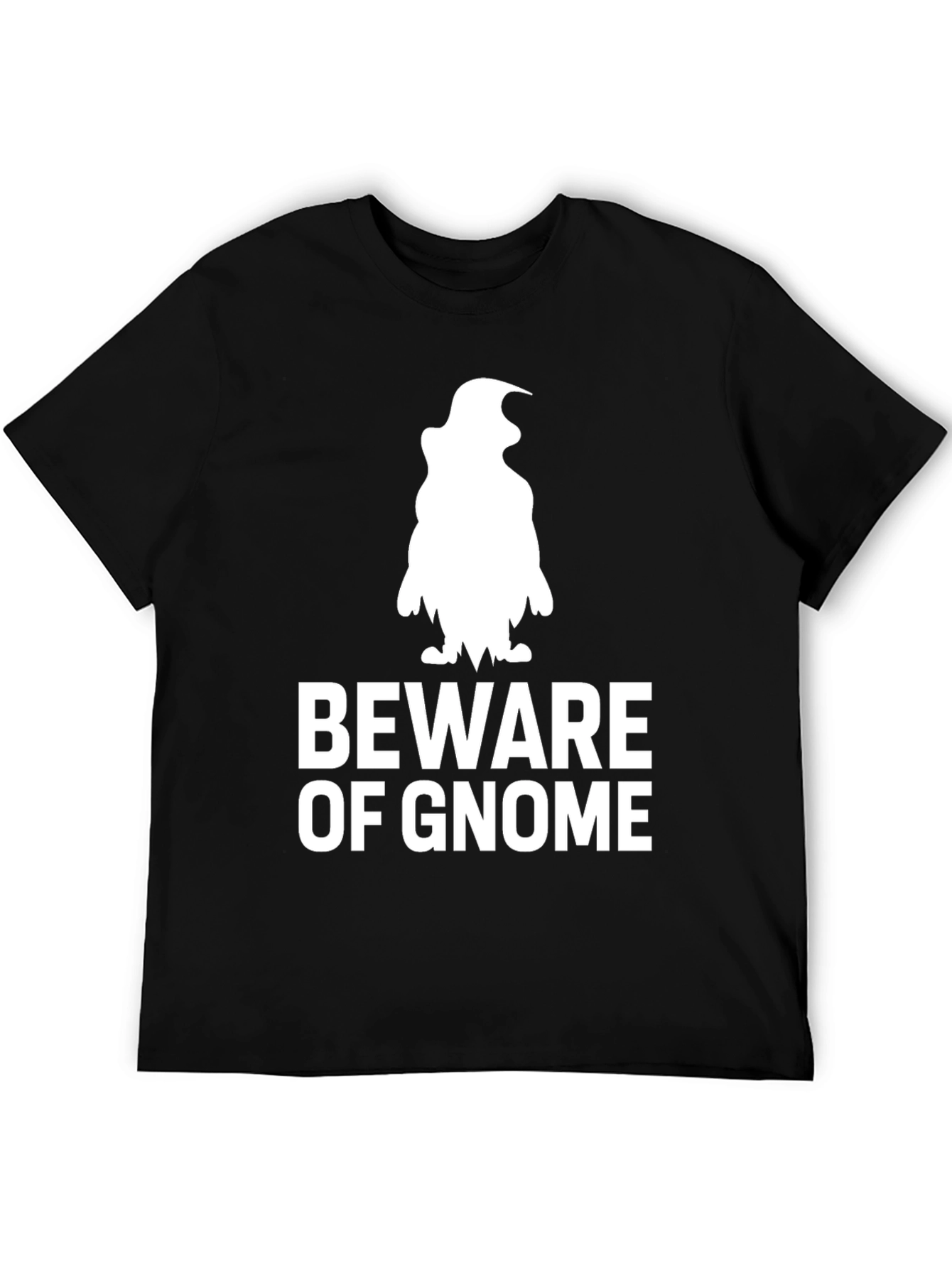 Beware of Gnome Graphic T-Shirt - Black