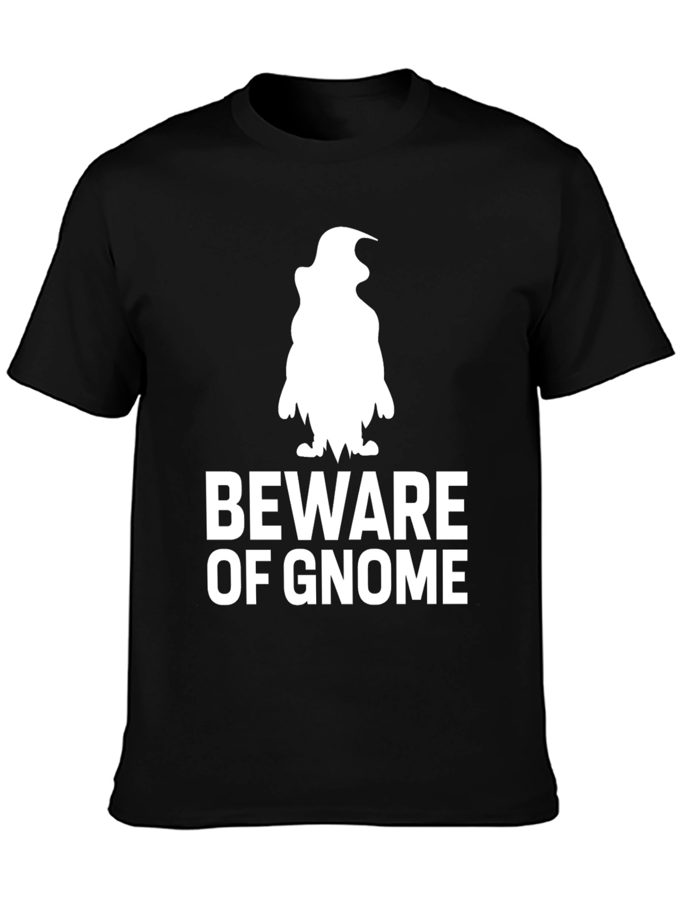 Beware of Gnome Graphic T-Shirt - Black