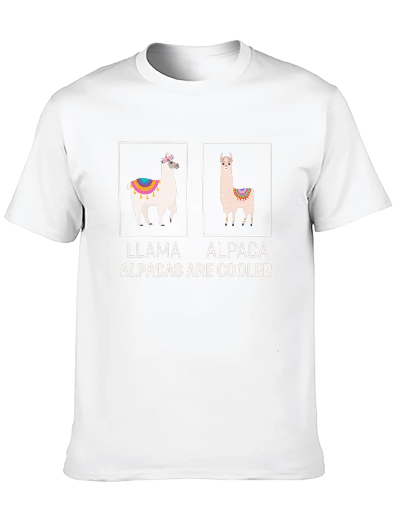Llama Vs Alpaca, Alpacas Are Cooler - Funny Alpaca Timeless Short Sleeve Tee – Comfy And Minimalist Design