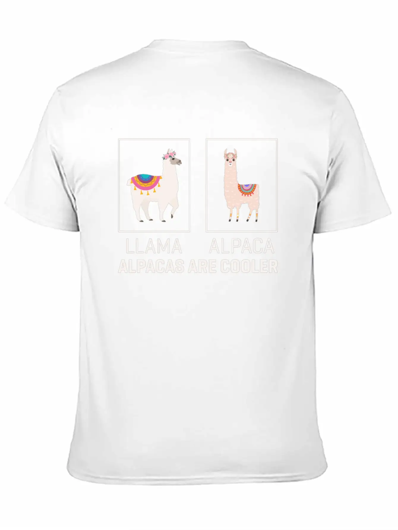 Llama Vs Alpaca, Alpacas Are Cooler - Funny Alpaca Timeless Short Sleeve Tee – Comfy And Minimalist Design