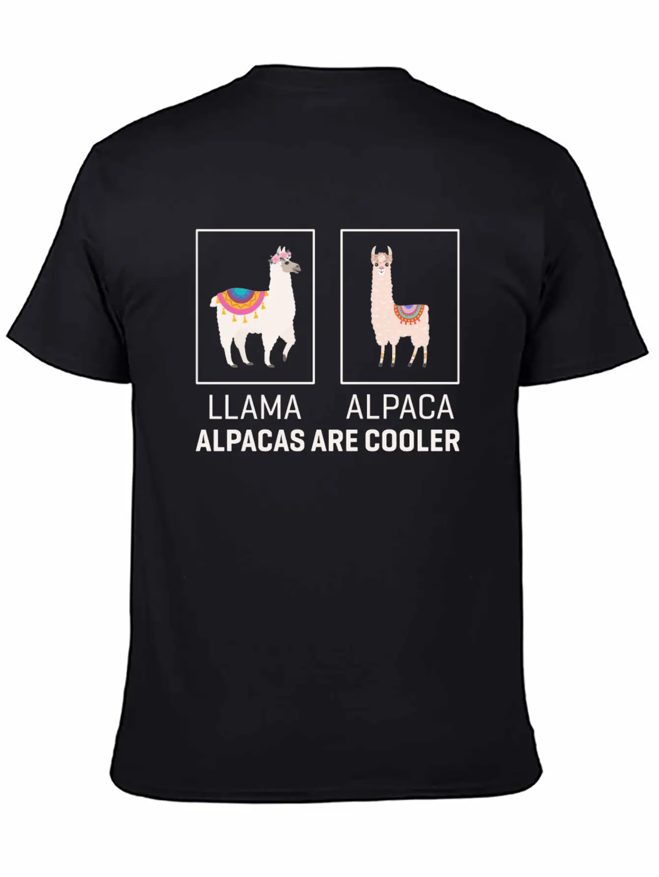 Llama Vs Alpaca, Alpacas Are Cooler - Funny Alpaca Timeless Short Sleeve Tee – Comfy And Minimalist Design