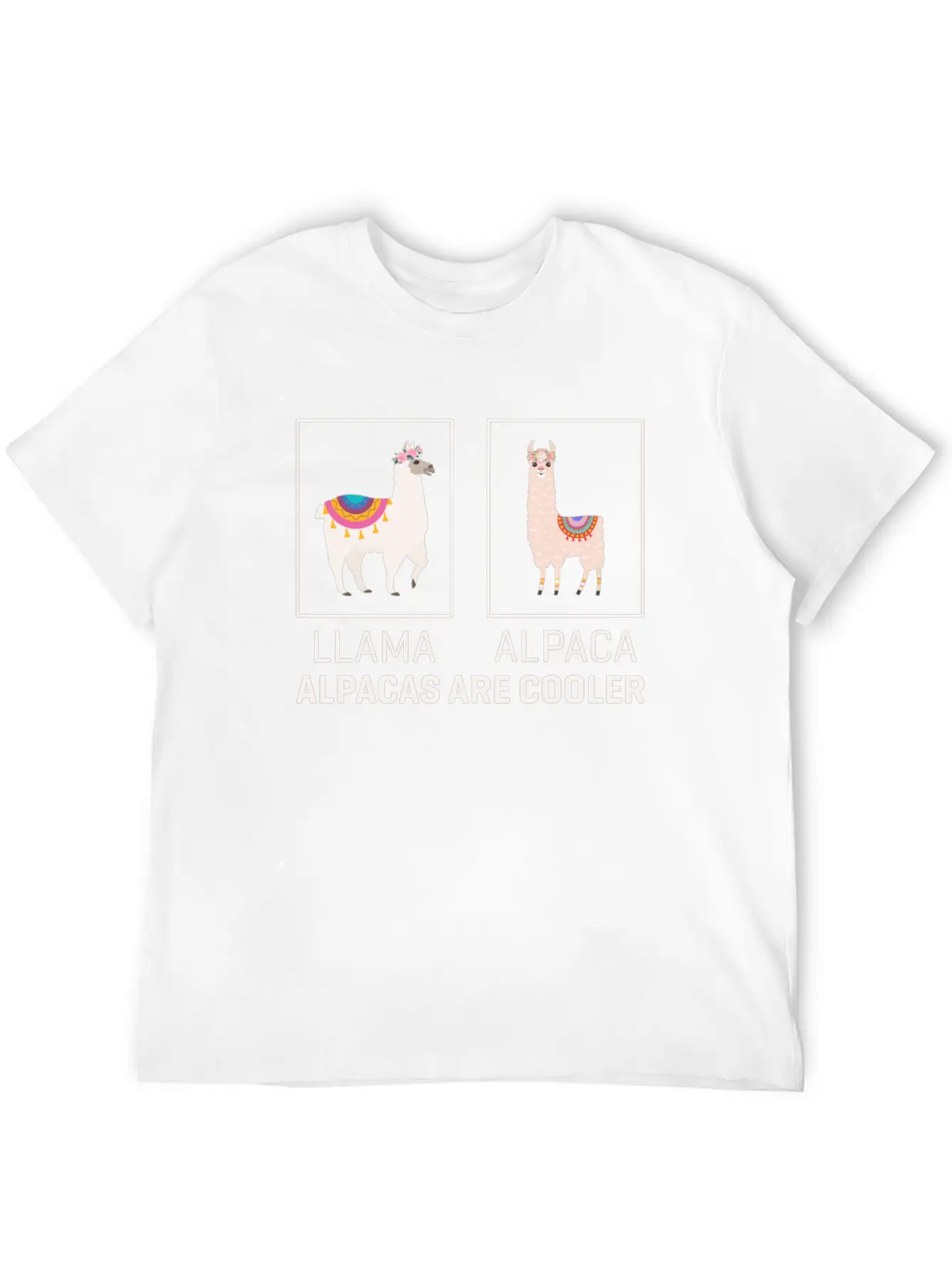 Llama Vs Alpaca, Alpacas Are Cooler - Funny Alpaca Timeless Short Sleeve Tee – Comfy And Minimalist Design